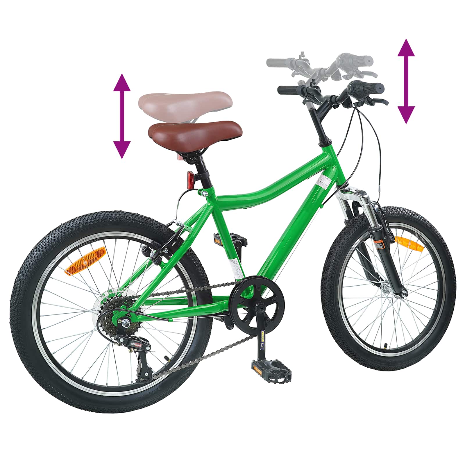 Gyerek bicikli 24 hüvelyk 6-speed 8-12 éves korig zöld