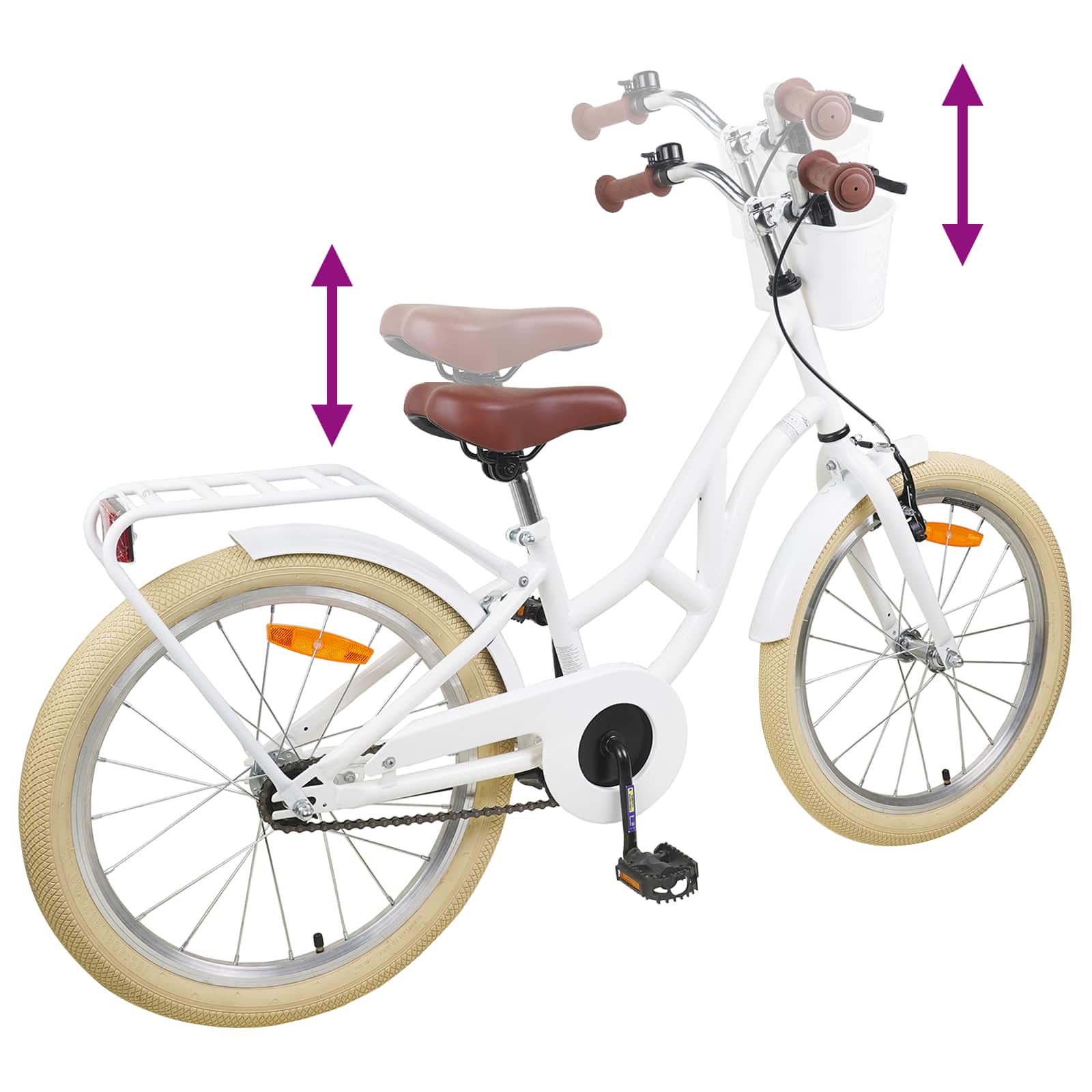 Gyerek bicikli 20 hüvelyk 6-11 fehér