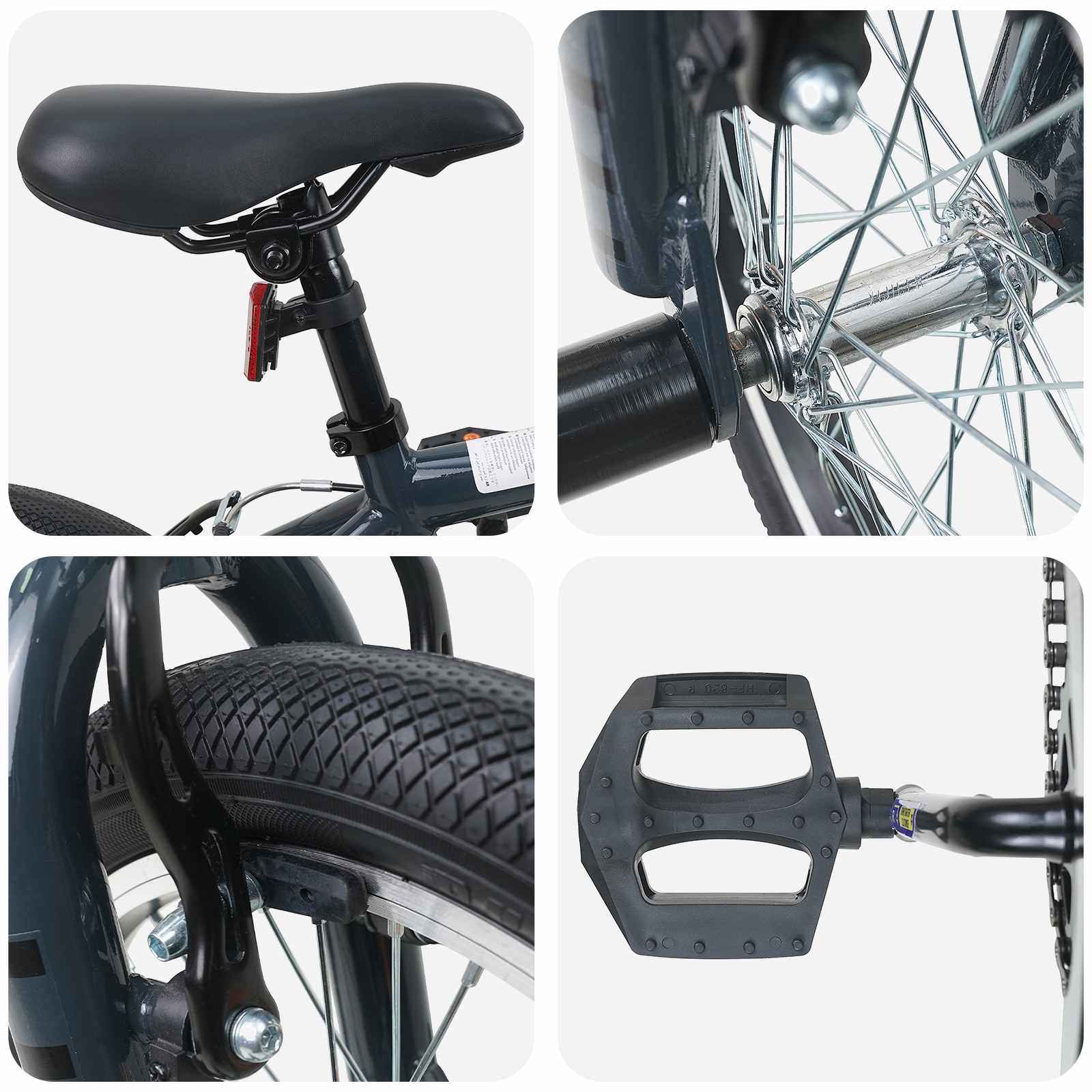 Bmx bicikli 16 hüvelyk 5-8 éves korig való sötétszürke