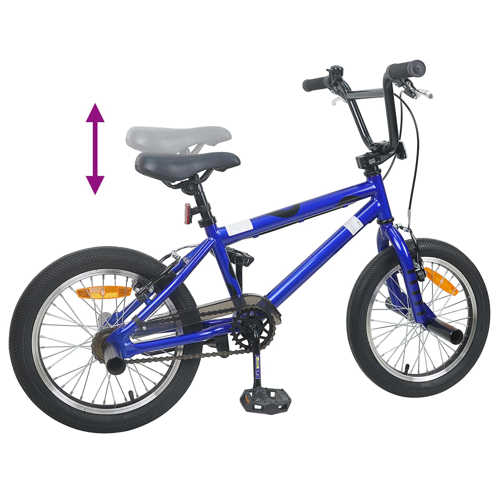 Bmx bicikli 16 hüvelyk 5-8 éves korig való sötét kék