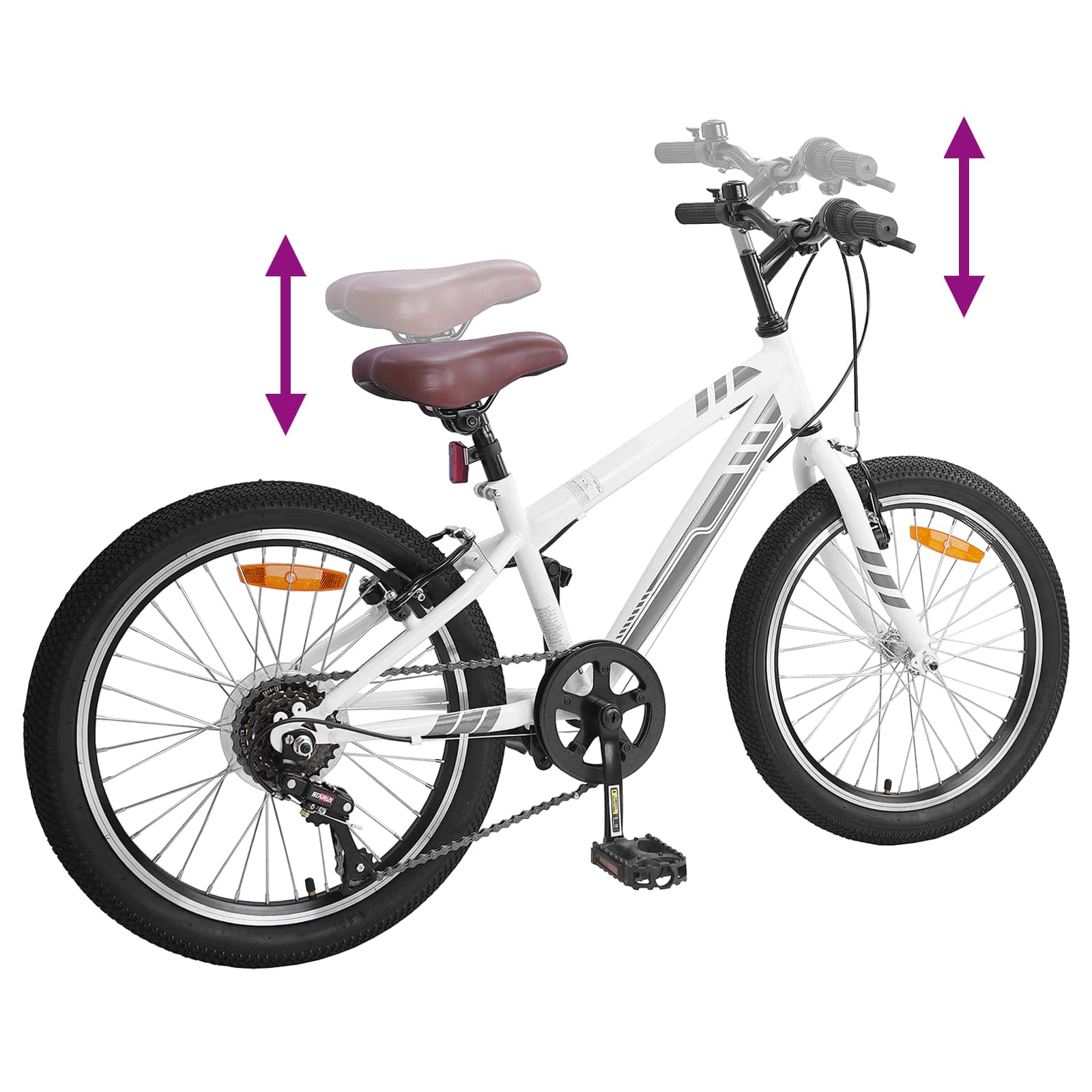 Hegyi bicikli 24 hüvelyk 6-speed 8-12 éves korig fehér