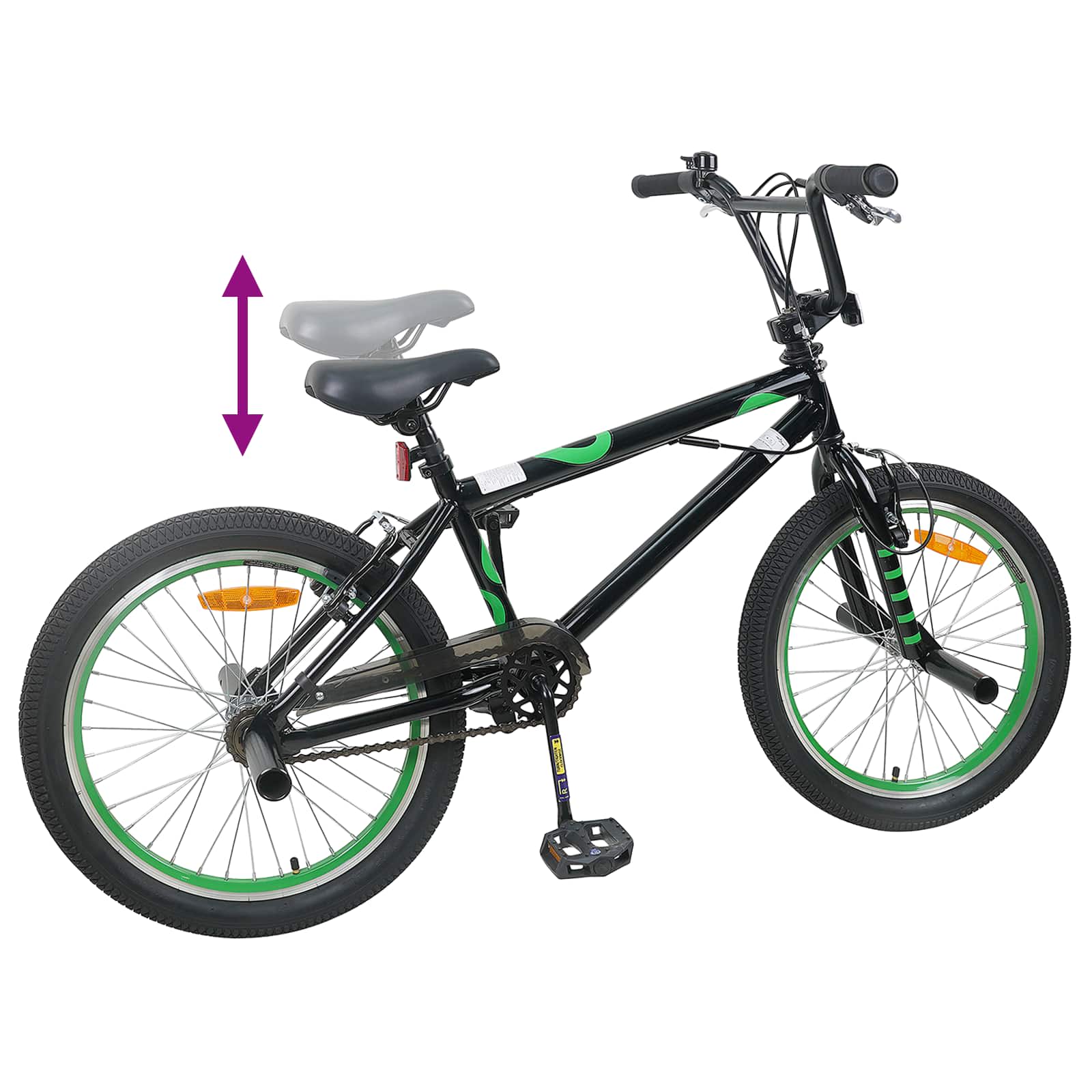 Bmx bicikli 20 hüvelyk 9 éves kor felett ajánlott fekete