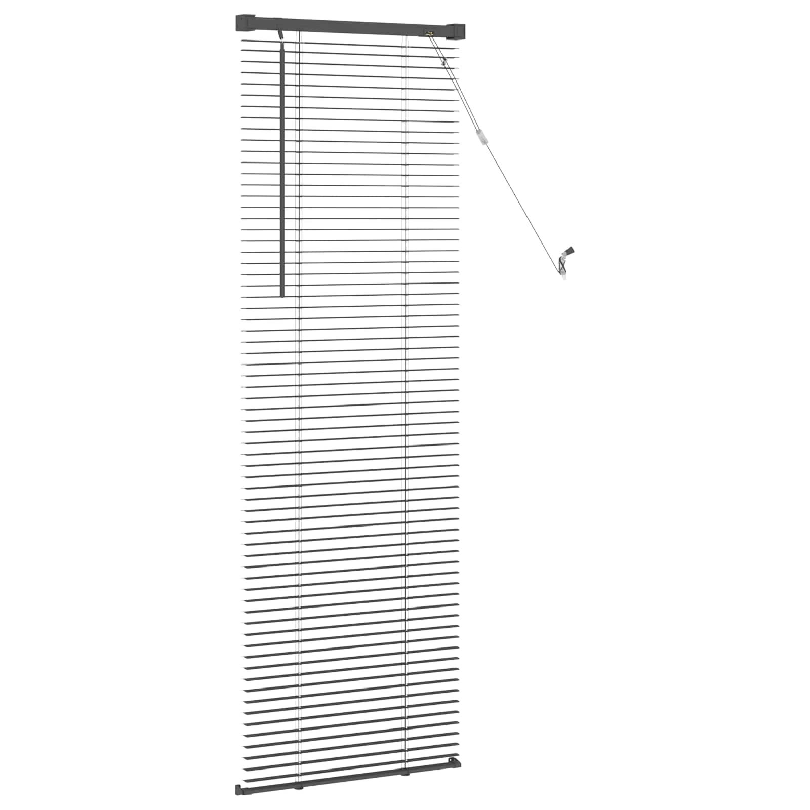Zsaluzia állítható ezüst szürke 150 x 60 cm pvc