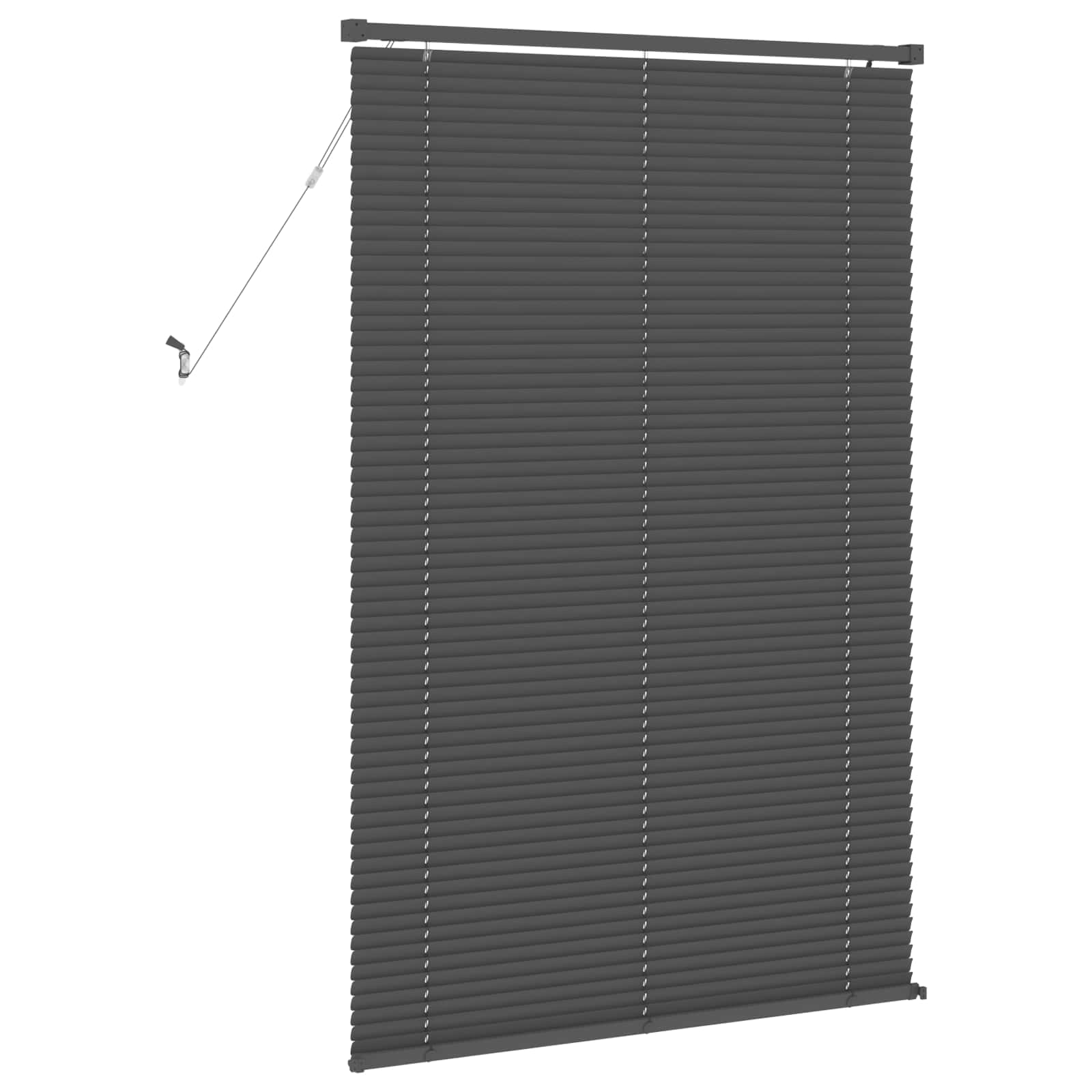 Zsaluzia állítható ezüst szürke 150 x 80 cm pvc