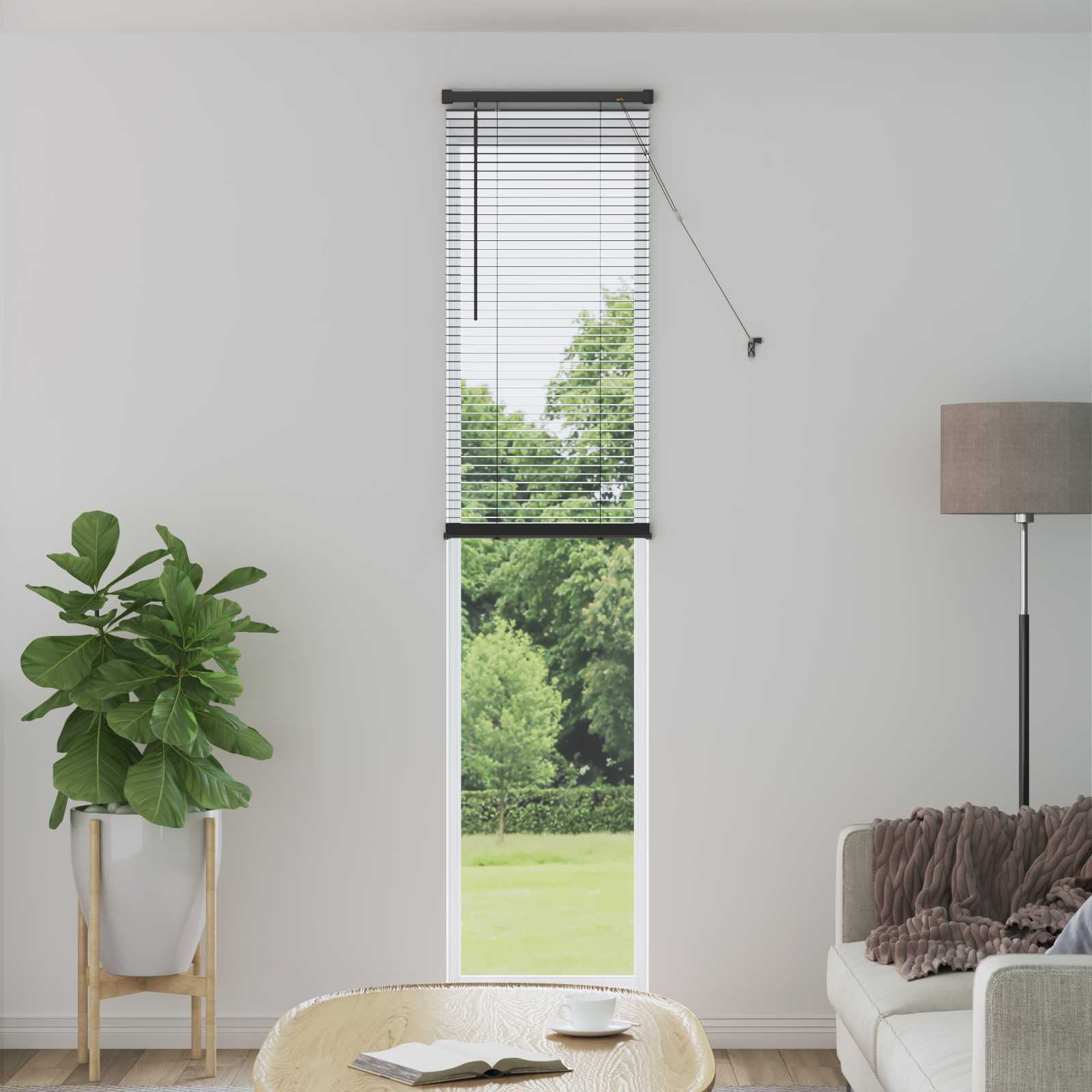 Zsaluzia állítható ezüst szürke 213 x 50 cm pvc