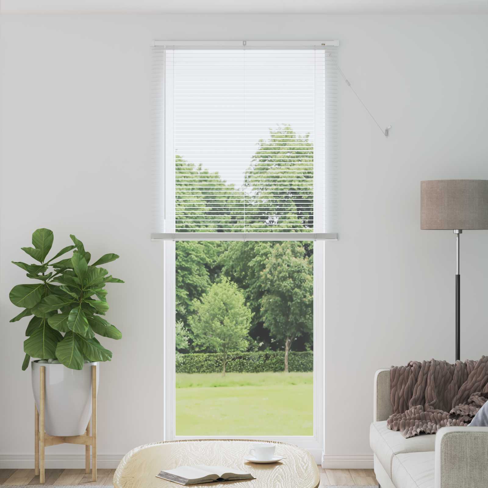 Zsaluzia állítható fehér 213 x 90 cm pvc