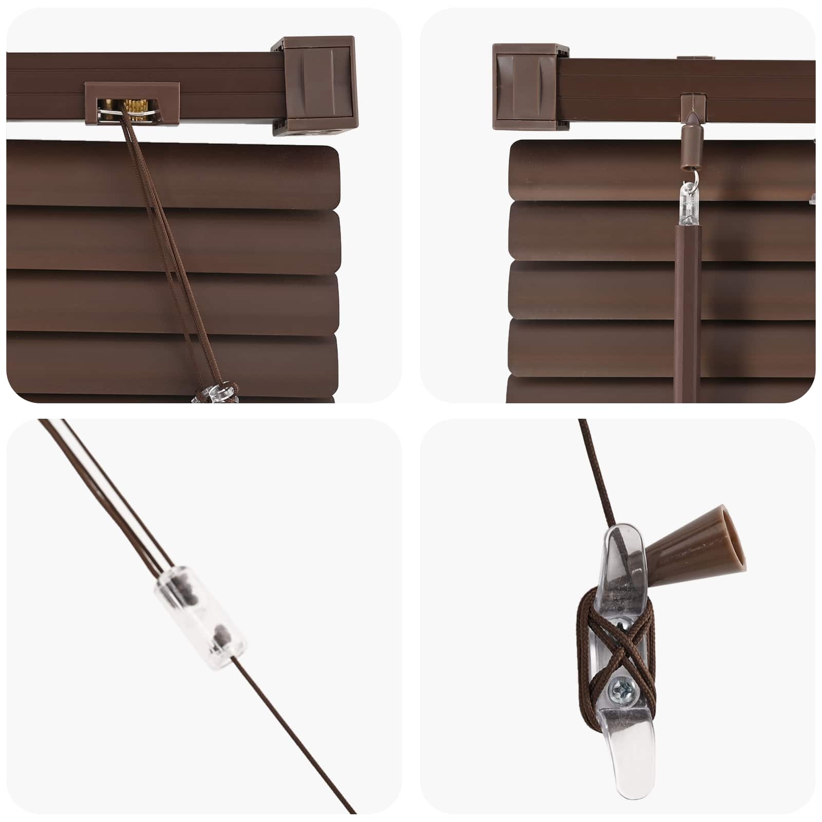 Zsaluzia sötét barna mintával 213 x 120 cm 25 mm pvc