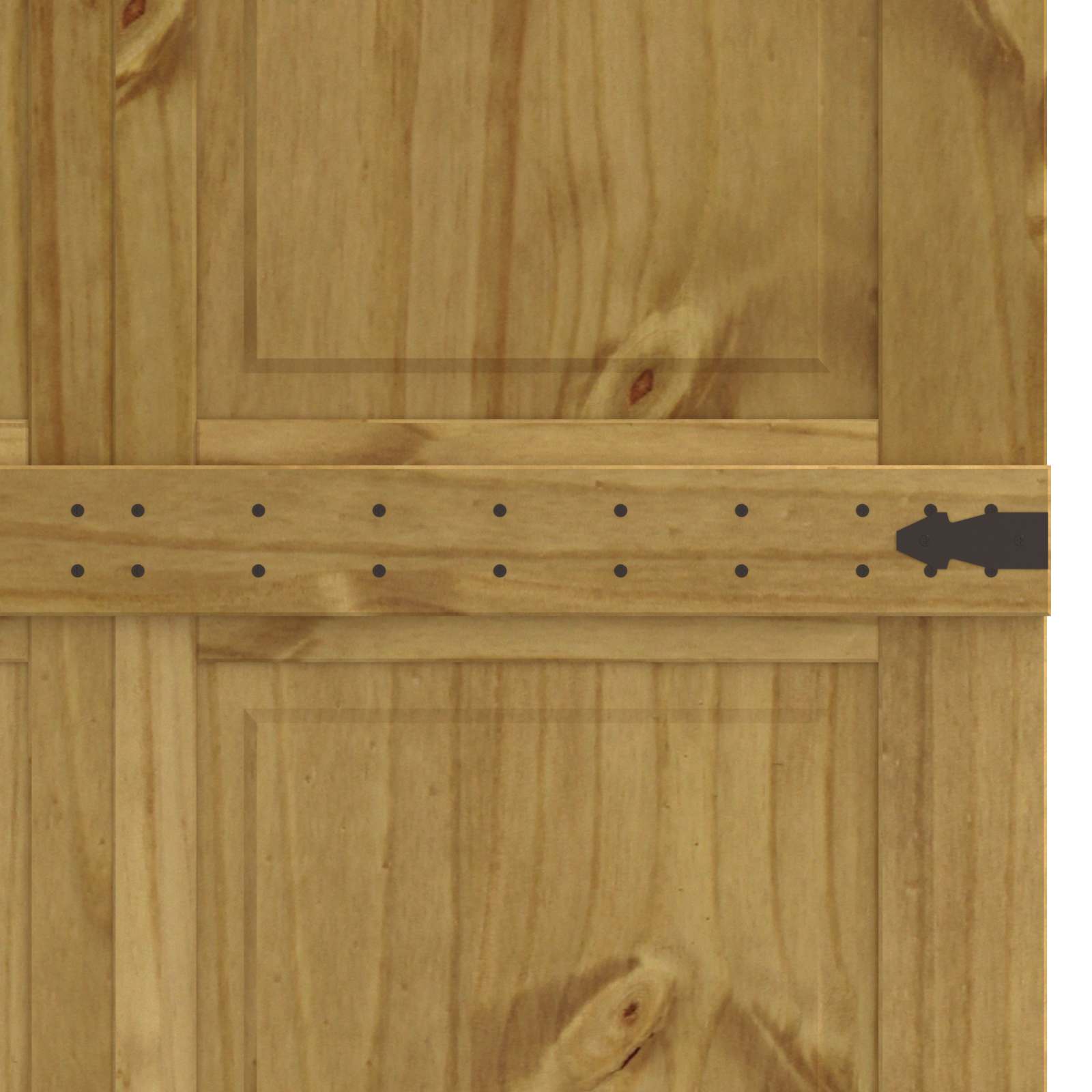 Istállóajtó corona mézes barna 100 x 210 cm tömör fenyőfa