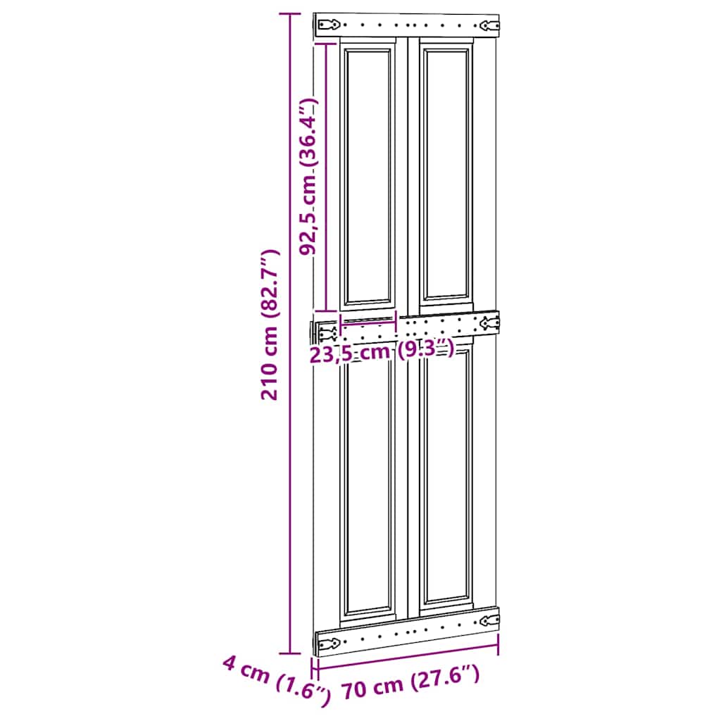 Ajtó corona fehér 70 x 210 cm faanyag