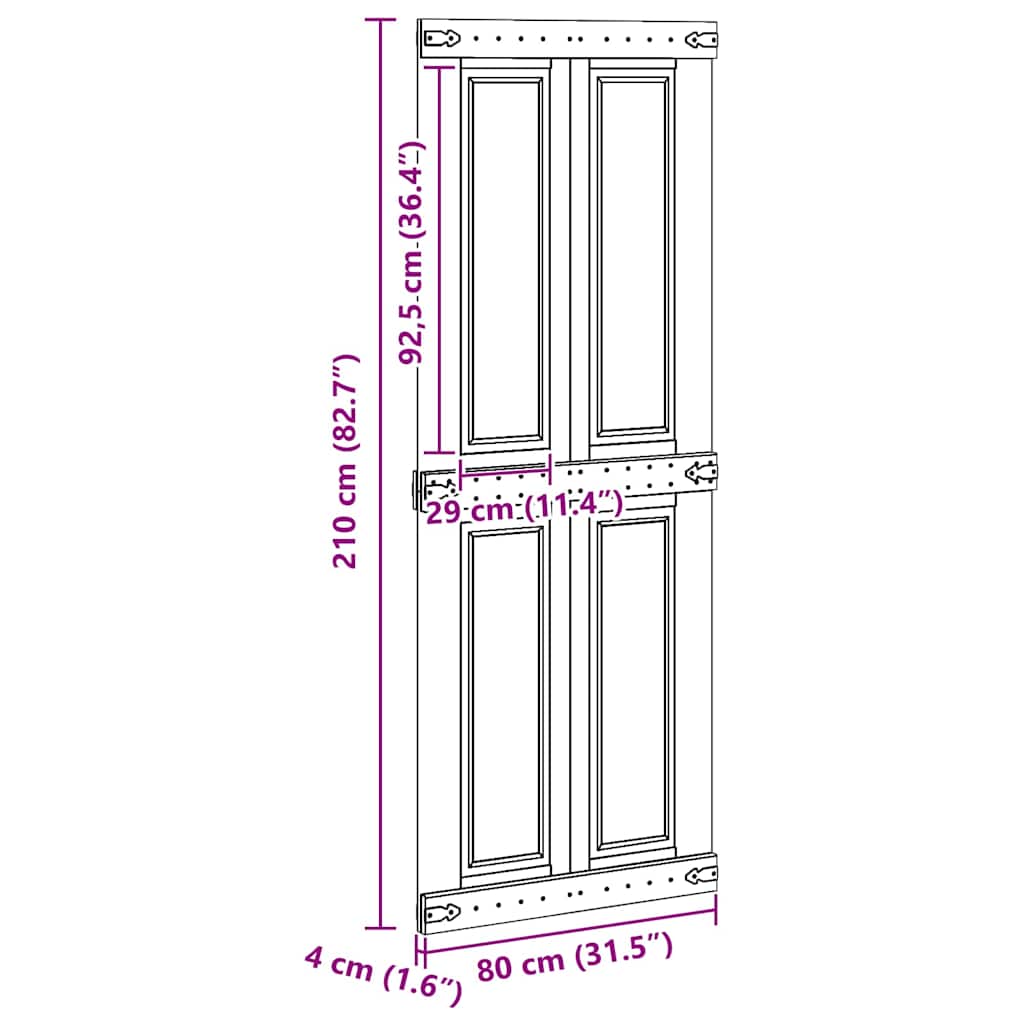 Ajtó corona fehér 80 x 210 cm faanyag