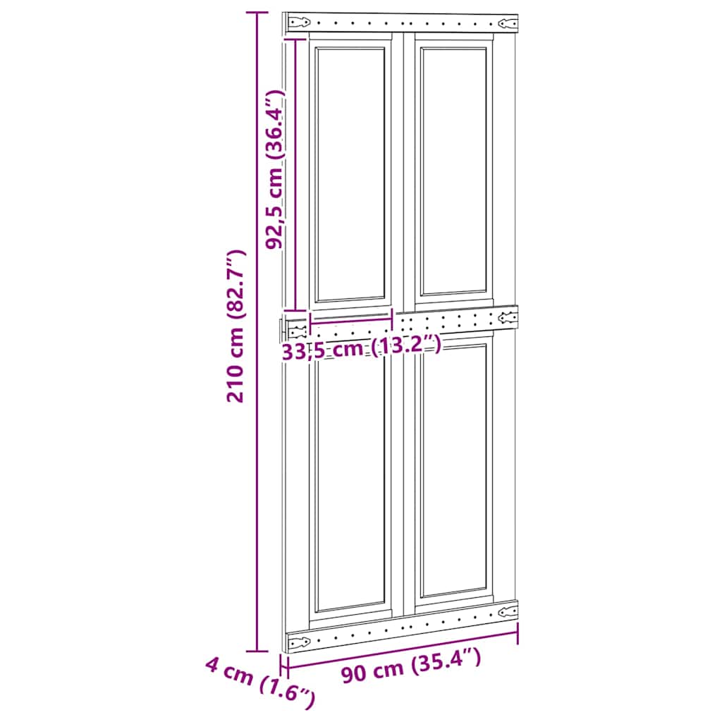 Ajtó corona fehér 90 x 210 cm faanyag