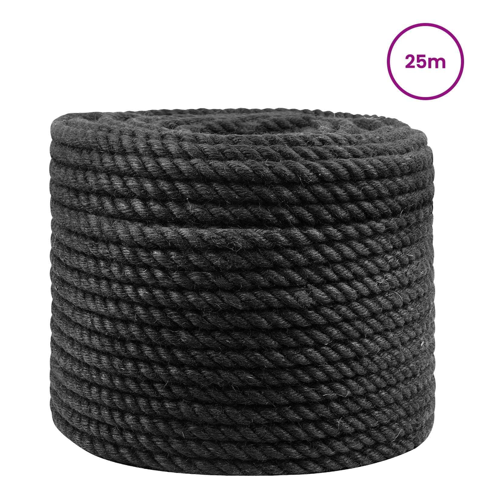 Juta kötél 10 fekete 100% tossa kender