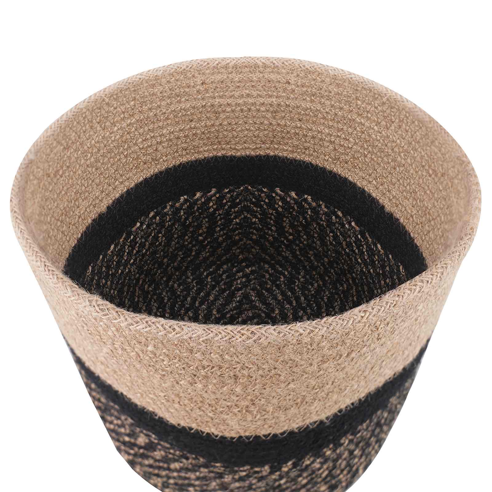 Növényi cserép készlet 2 pcs természetes és fekete ø 21 x 21 cm