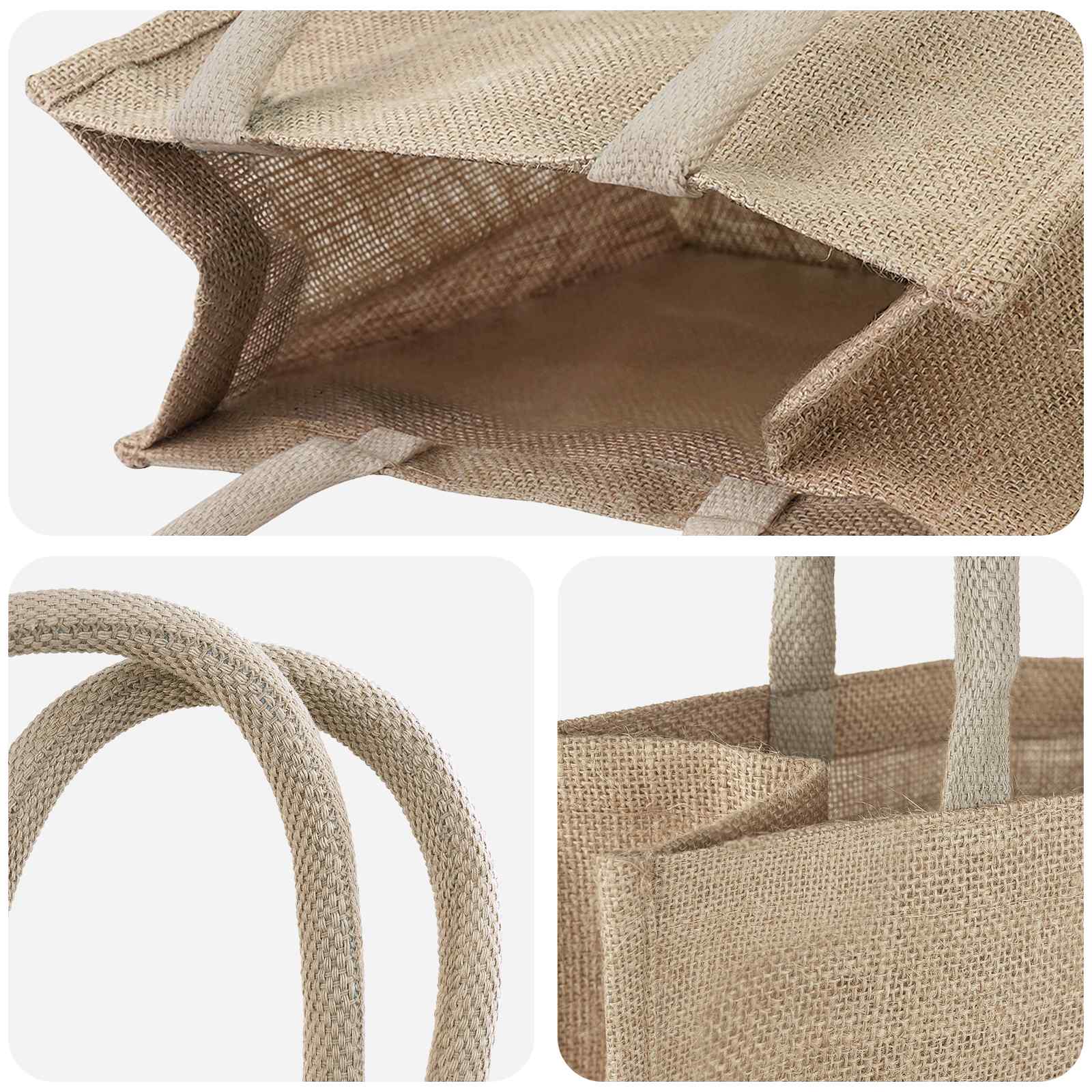 Juta táskák 5 pcs természetes 26 x 22 x 14 cm 100% tossa juta
