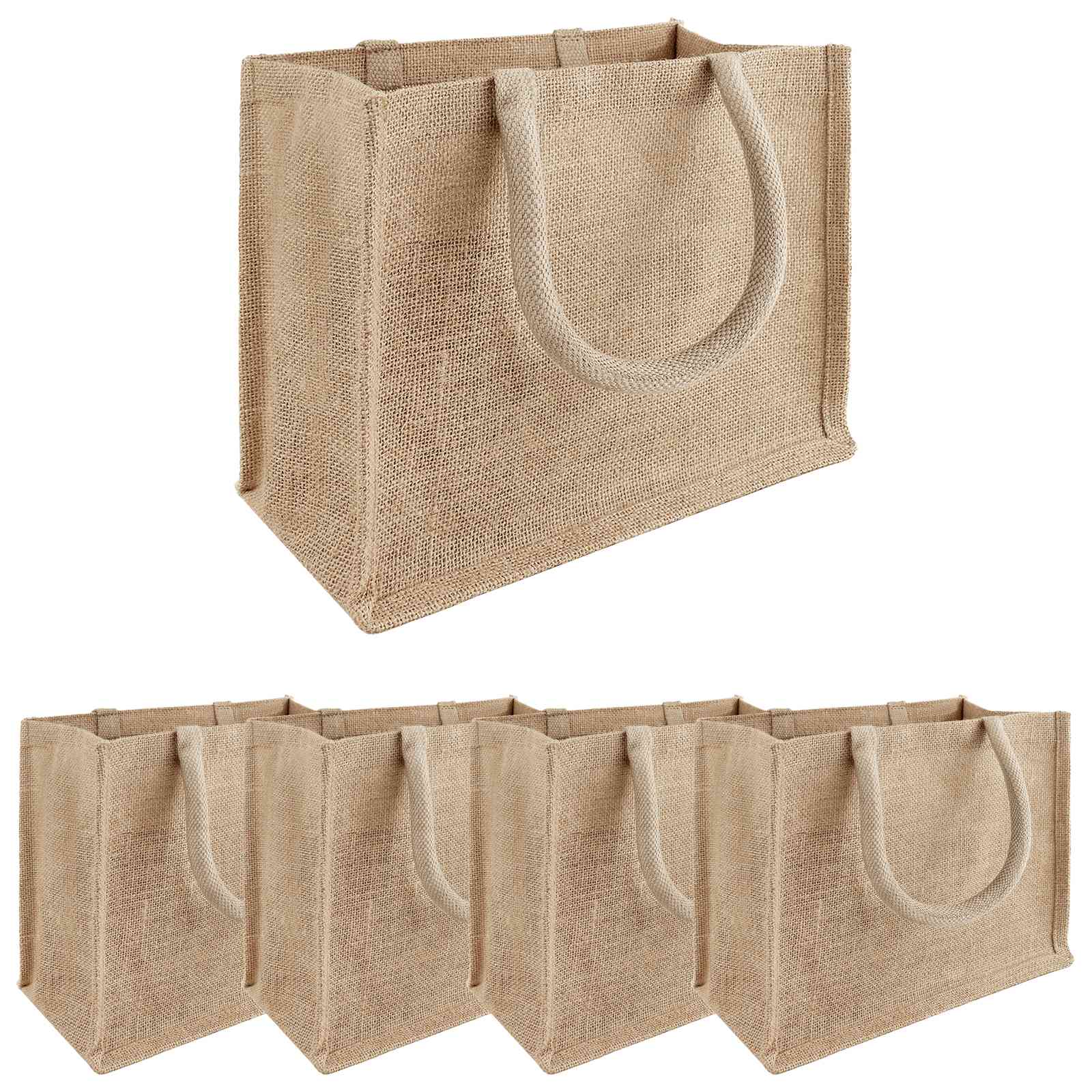 Juta táskák 5 pcs természetes 26 x 22 x 14 cm 100% tossa juta