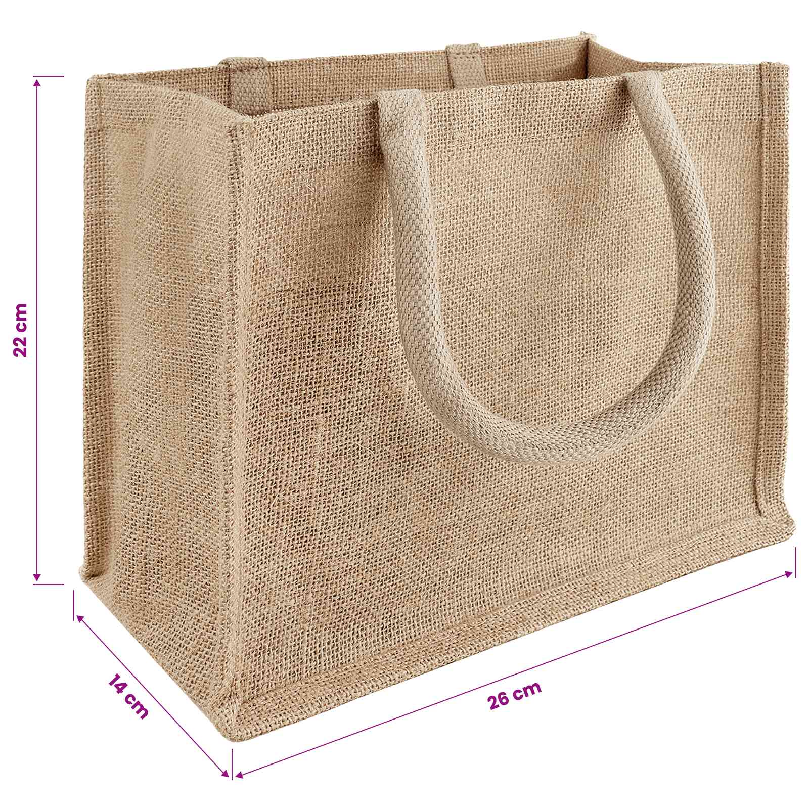 Juta táskák 5 pcs természetes 26 x 22 x 14 cm 100% tossa juta