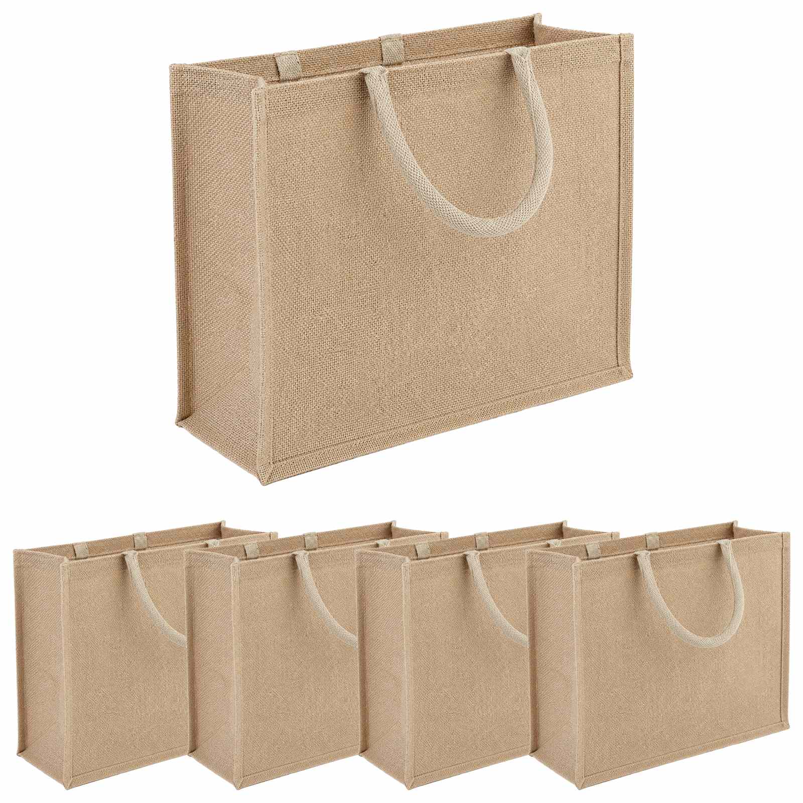 Juta táskák 5 természetes 42 x 33 x 19 cm 100% tossa juta
