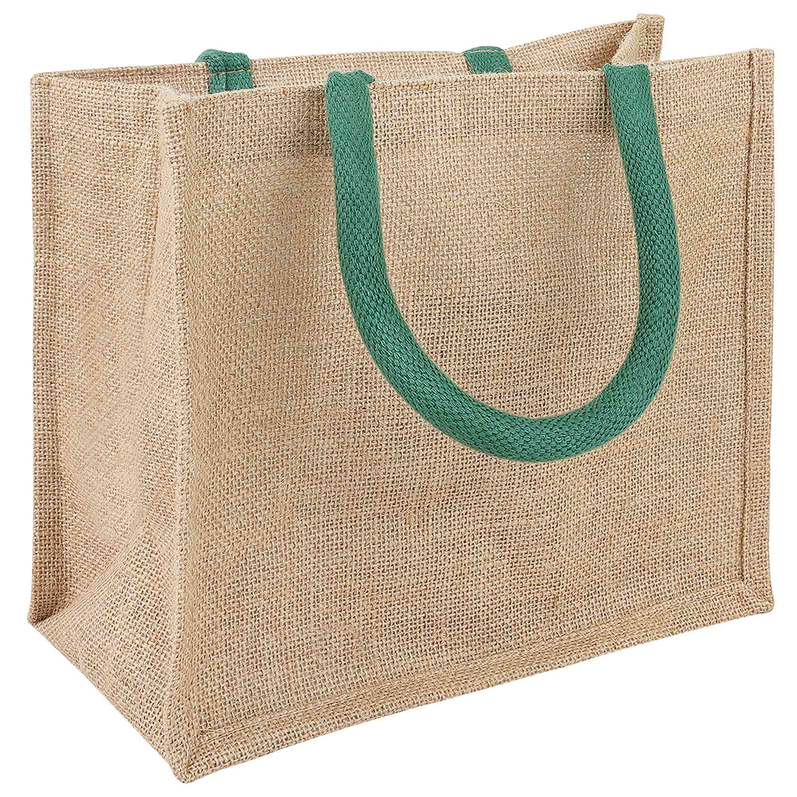 Juta táskák 5 pcs természetes és zöld 26 x 22 x 14 cm