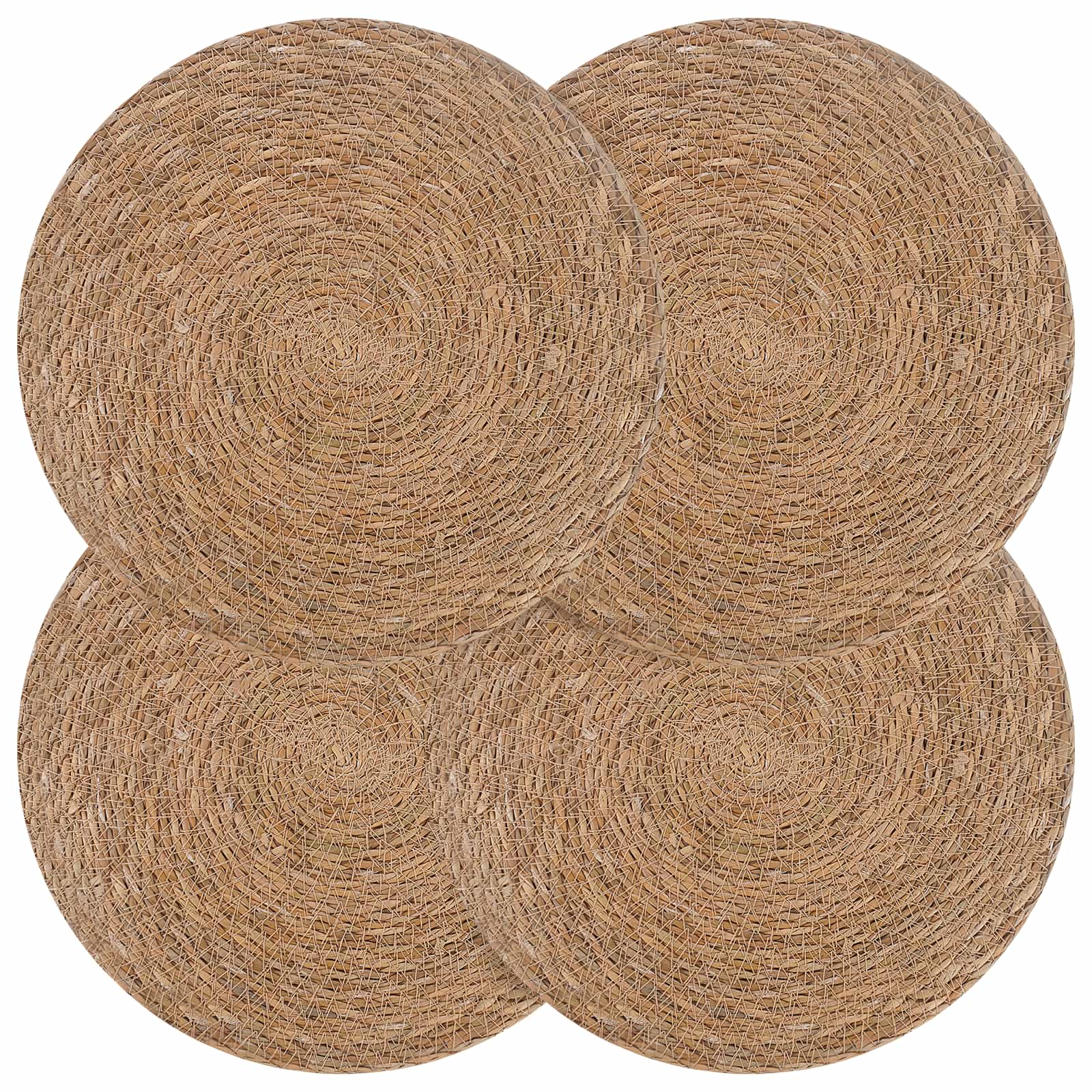 Tengeri fű terítők 4 pcs természetes ø 30 cm 100% tengeri fű