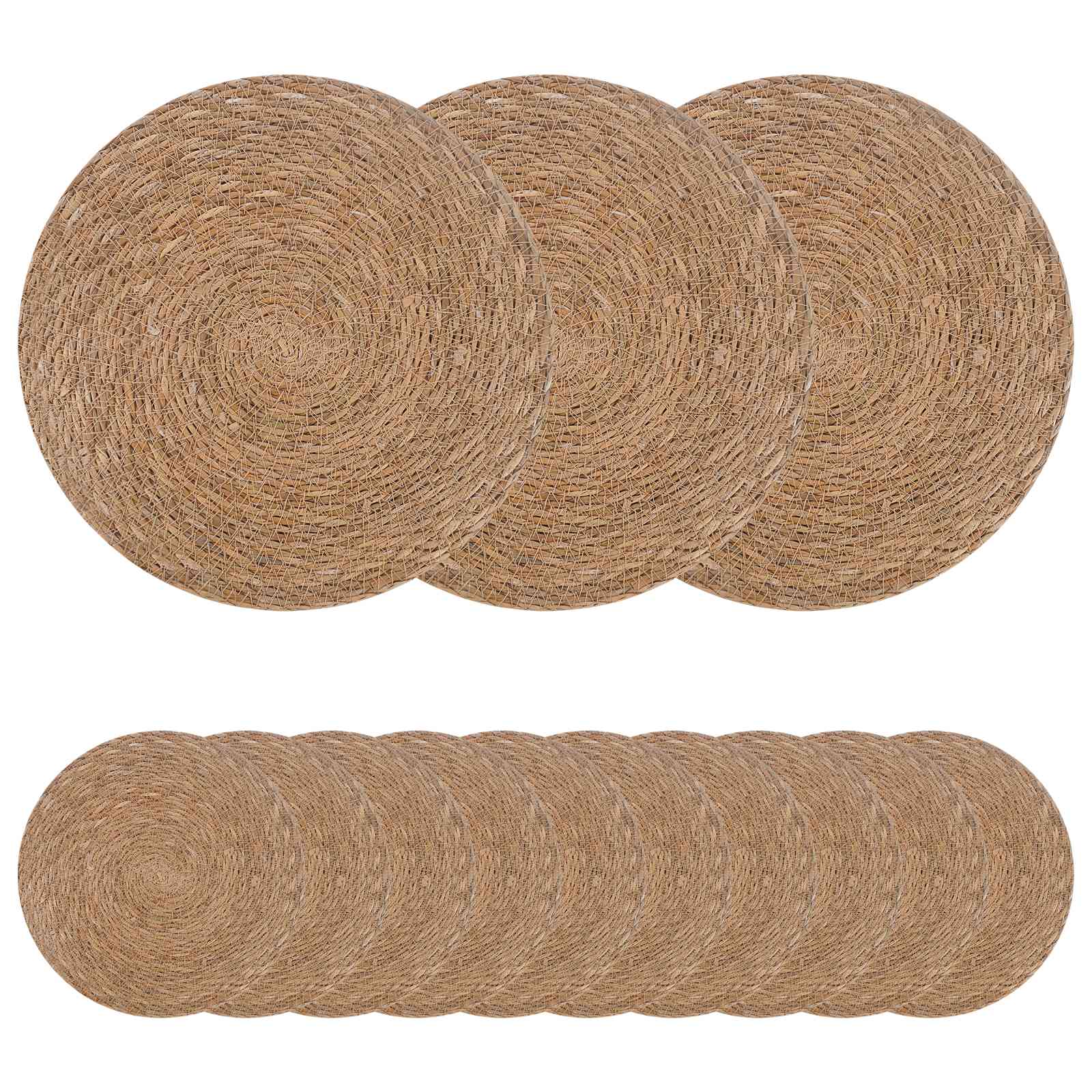 Tengeri fű terítők 50 pcs természetes ø 30 cm 100% tengeri fű