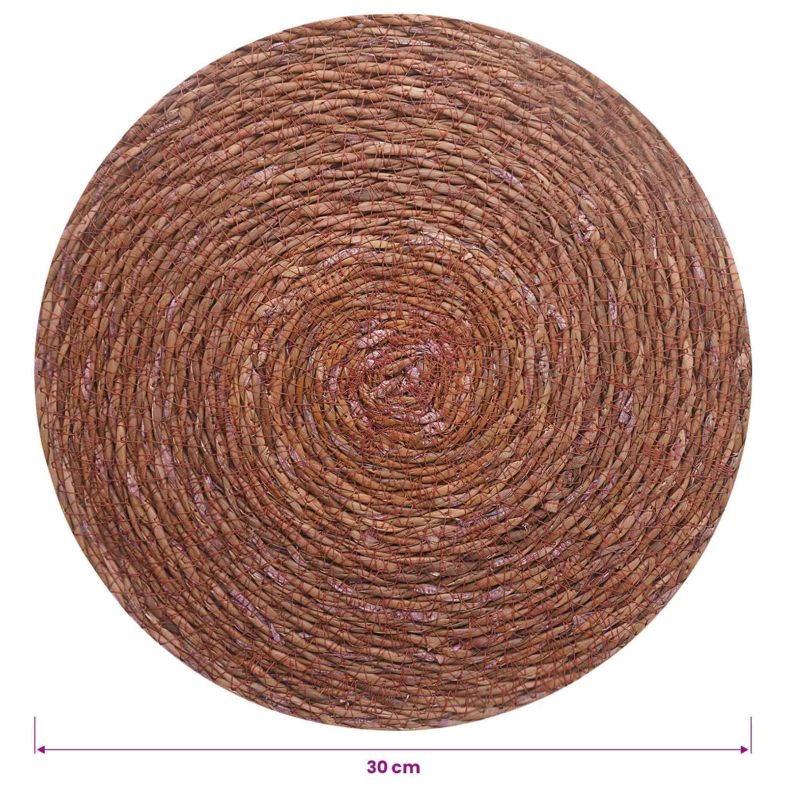 Tengeri fű terítők 4 pcs barna ø 30 cm 100% tengeri fű