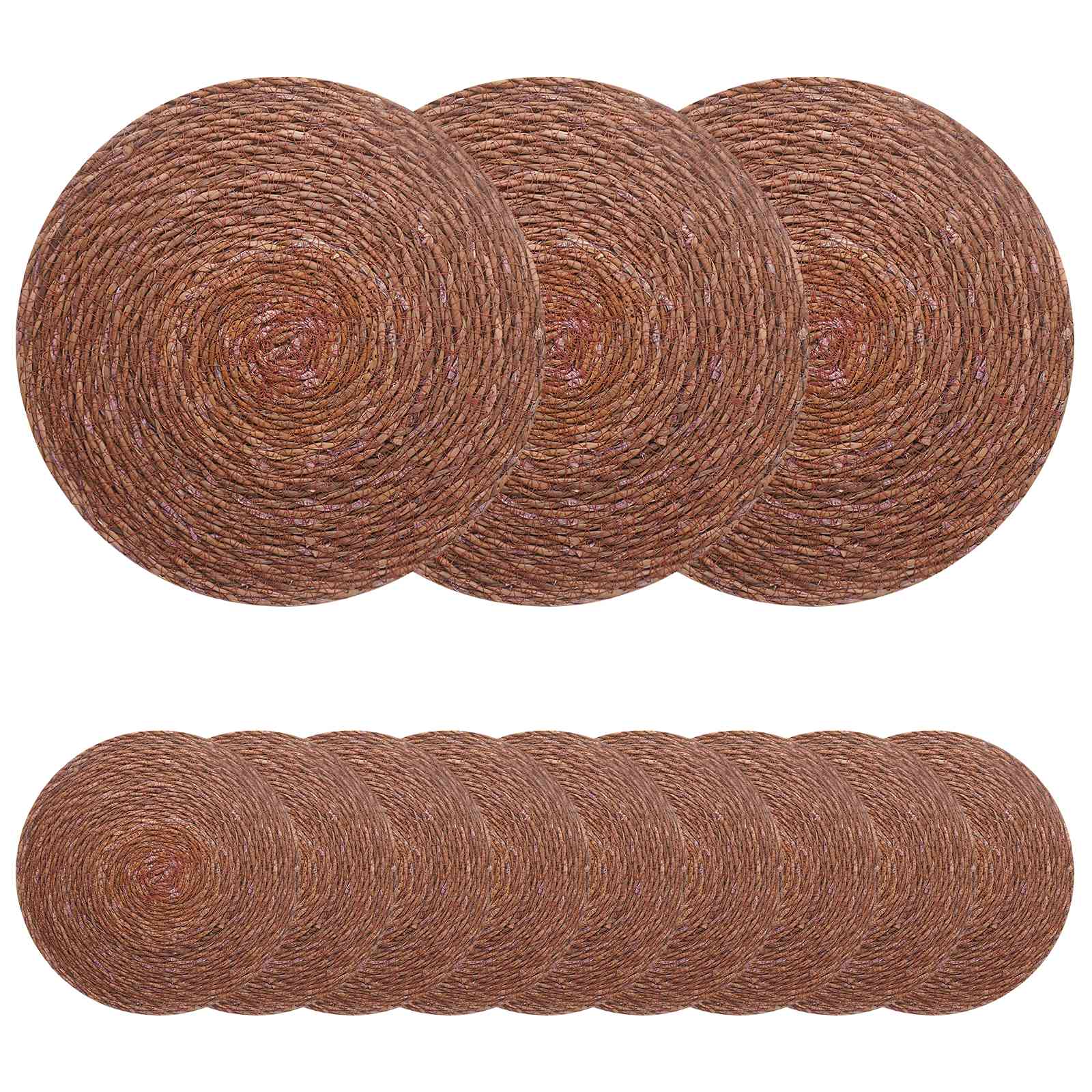 Tengeri fű terítők 12 pcs barna ø 30 cm 100% tengeri fű