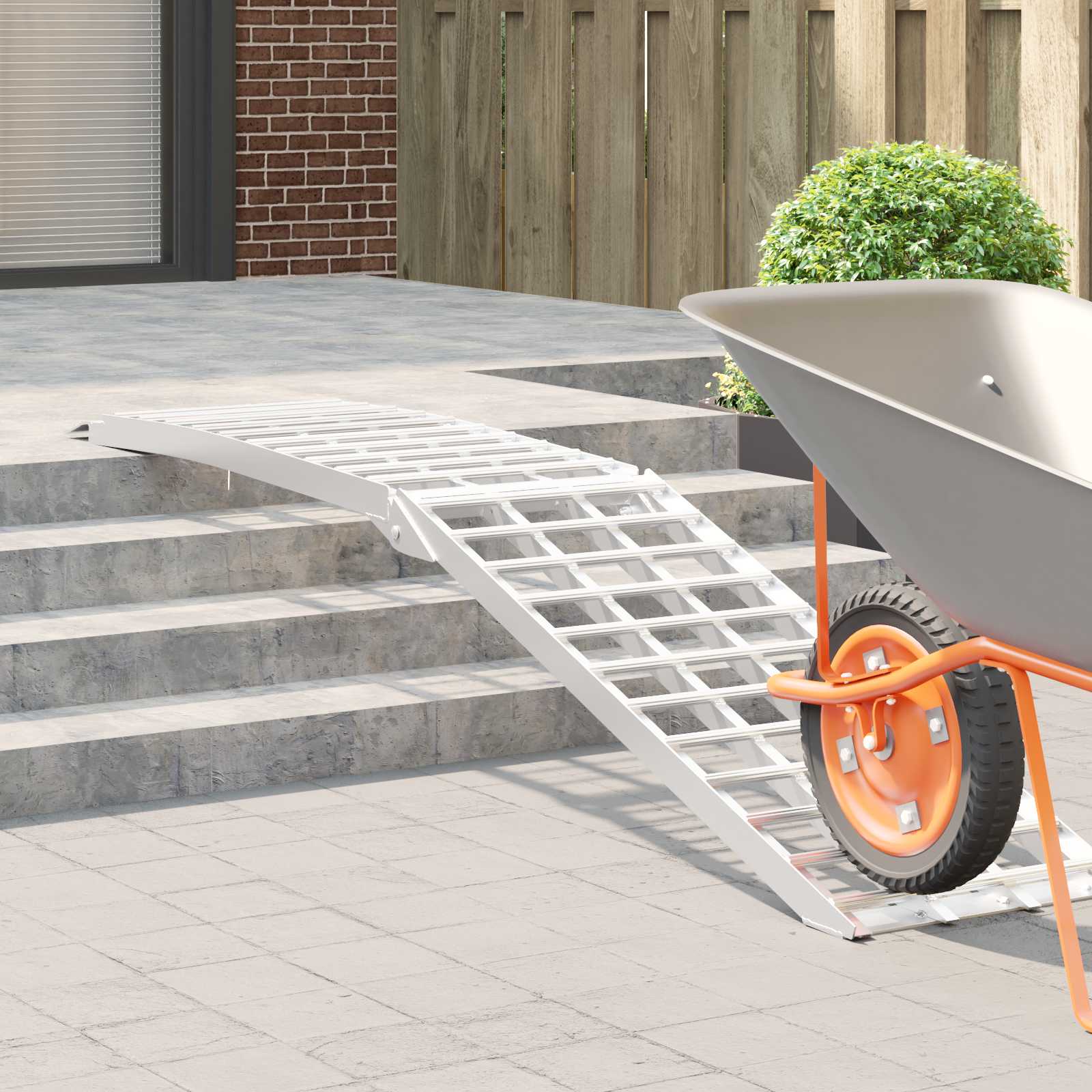 Rakodó rámpa ezüst 230 x 44 x 13 cm alumínium