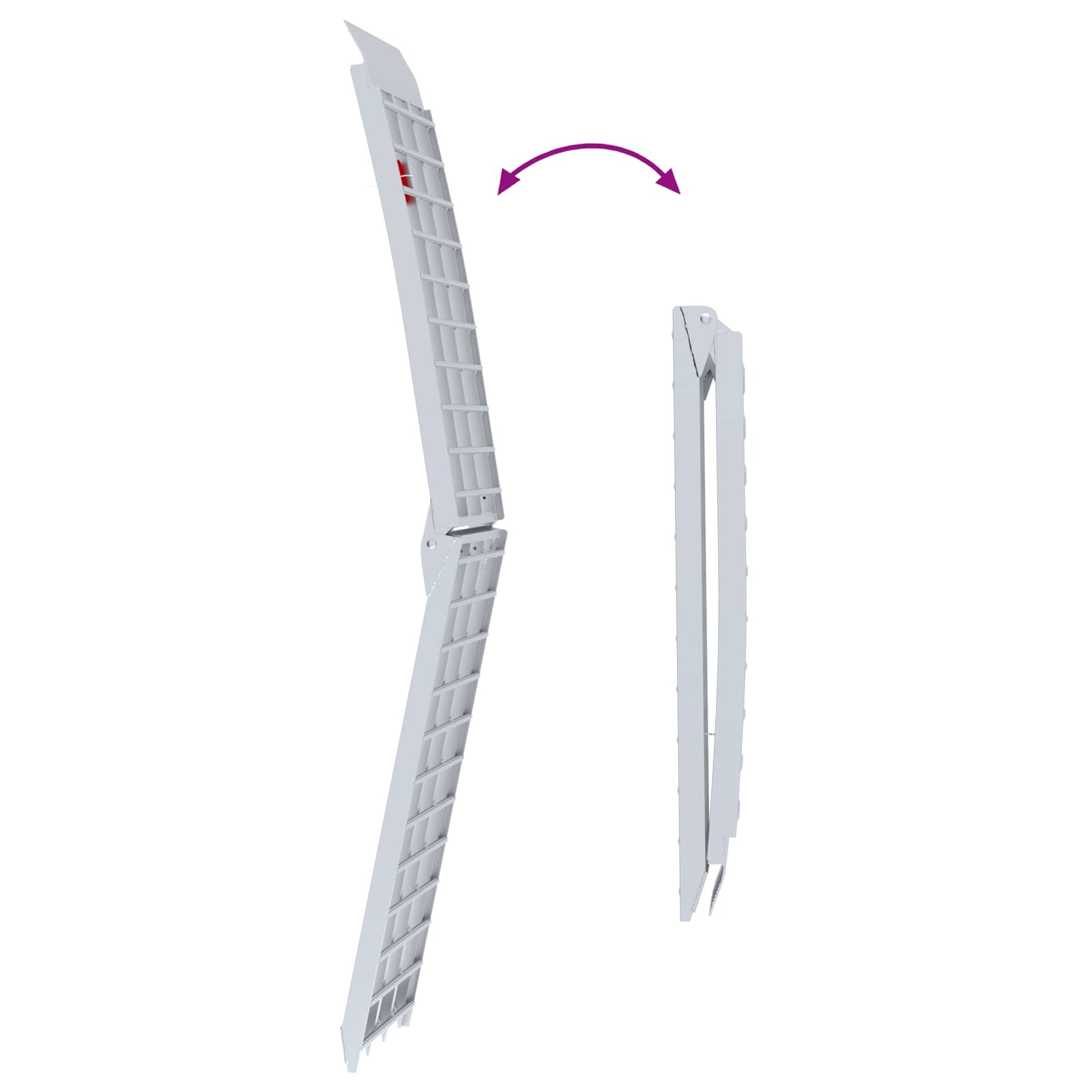 Rakodó rámpa ezüst 230 x 44 x 13 cm alumínium