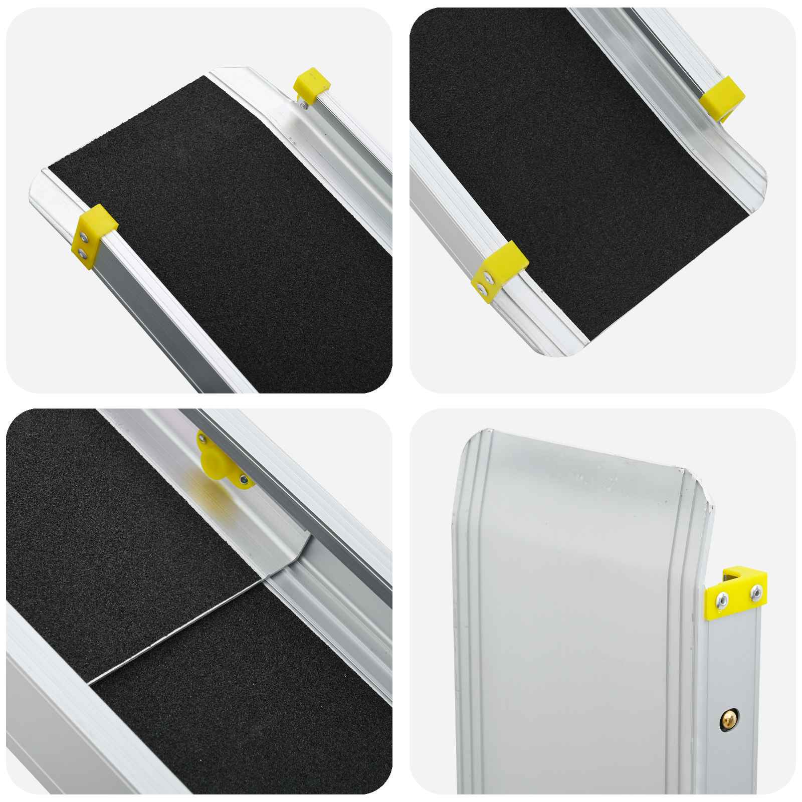 Kerekesszék rámpa 2 pcs fekete 152 x 19 x 5,5 cm alumínium