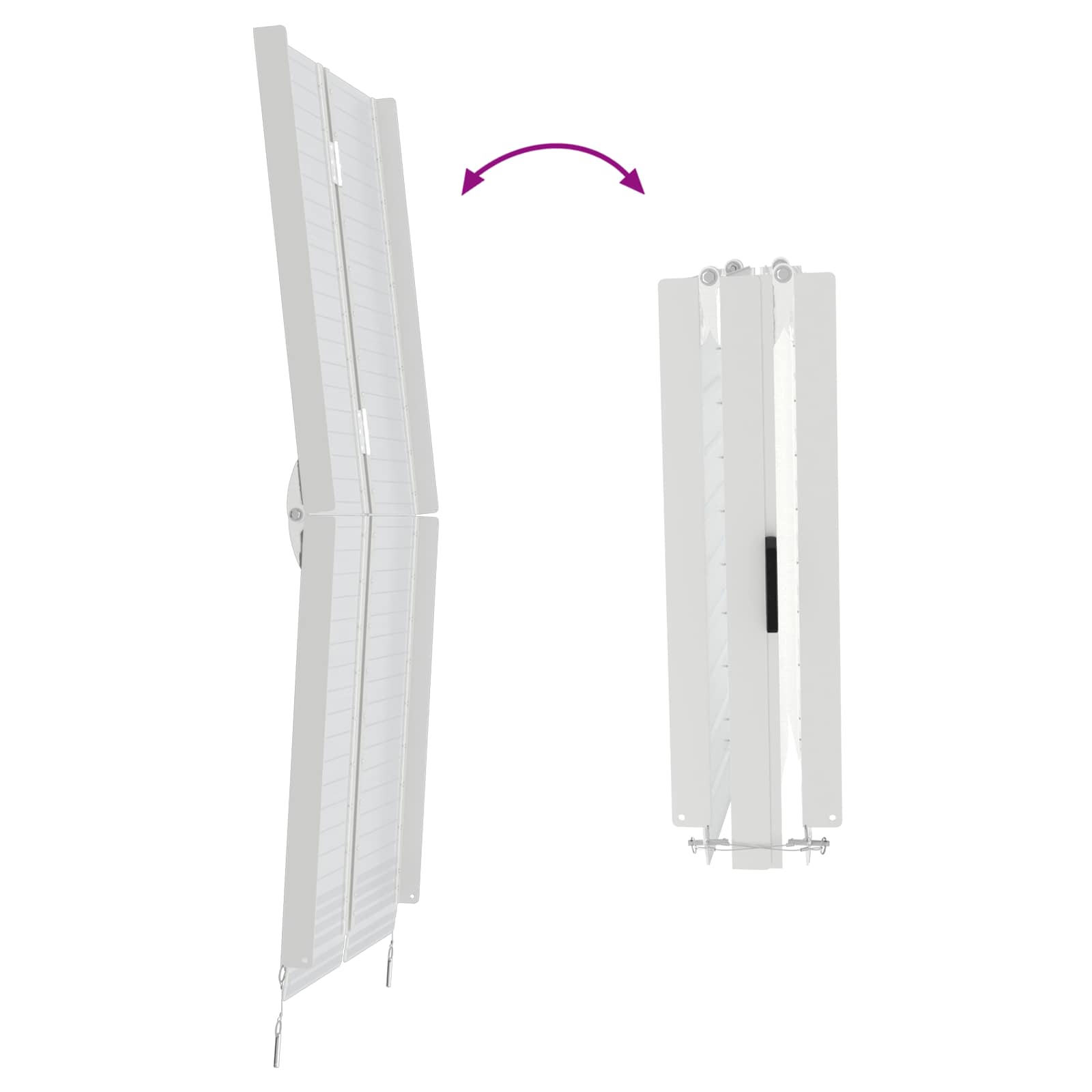 Kerekesszék rámpa ezüst 152 x 73 x 11 cm alumínium