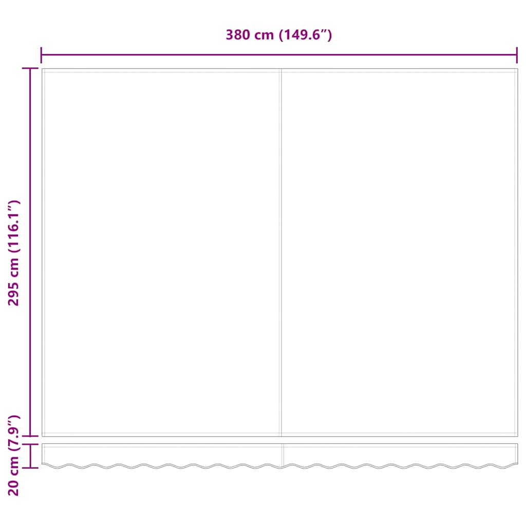 Behúzható napellenző csíkos narancs és barna 400 × 300 cm szövet