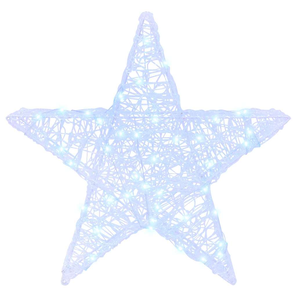 3d csillag 50 led-del hideg feher 55 x 53.5 x 10 cm akril