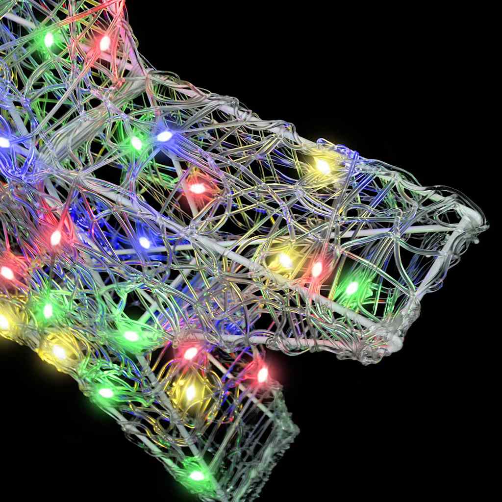 3d csillag 50 led-del sokszínű 55 x 53.5 x 10 cm akril