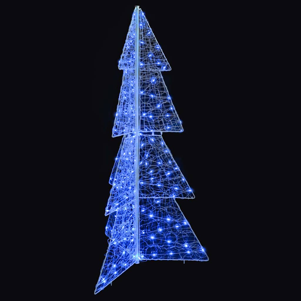 Karácsonyfa 160 led-del kék 150 cm akril