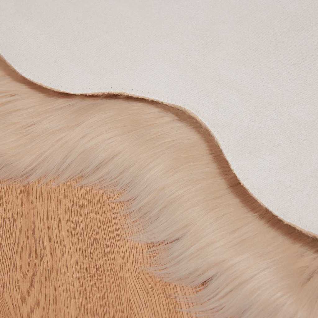 Műbárány szőnyeg bézs 60 x 90 cm poliészter