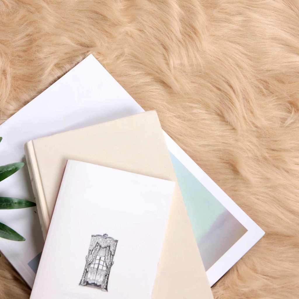 Műbárány szőnyeg bézs 60 x 90 cm poliészter