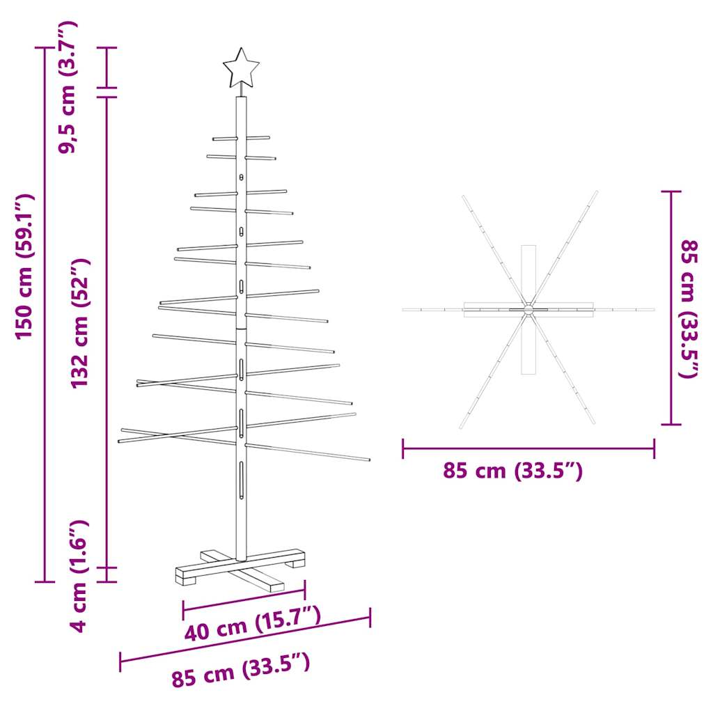 Fából készült karácsonyfa állvánnyal barna 150 cm bambusz Fából készült karácsonyfa állvánnyal barna 150 cm bambusz