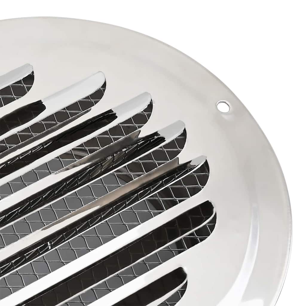 Levegő szellőzőfedél 4 pcs ezüst 125 mm rozsdamentes acél