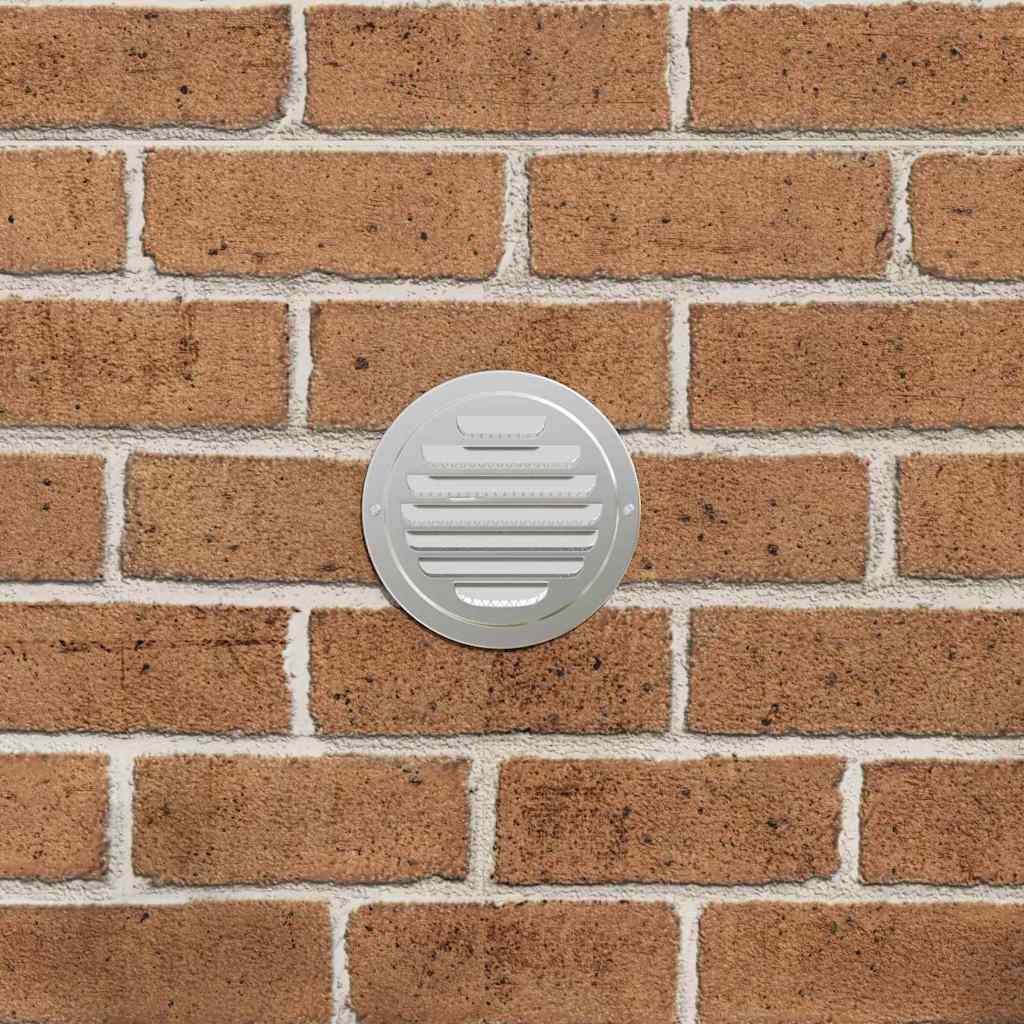 Levegő szellőzőfedél 4 pcs ezüst 125 mm rozsdamentes acél