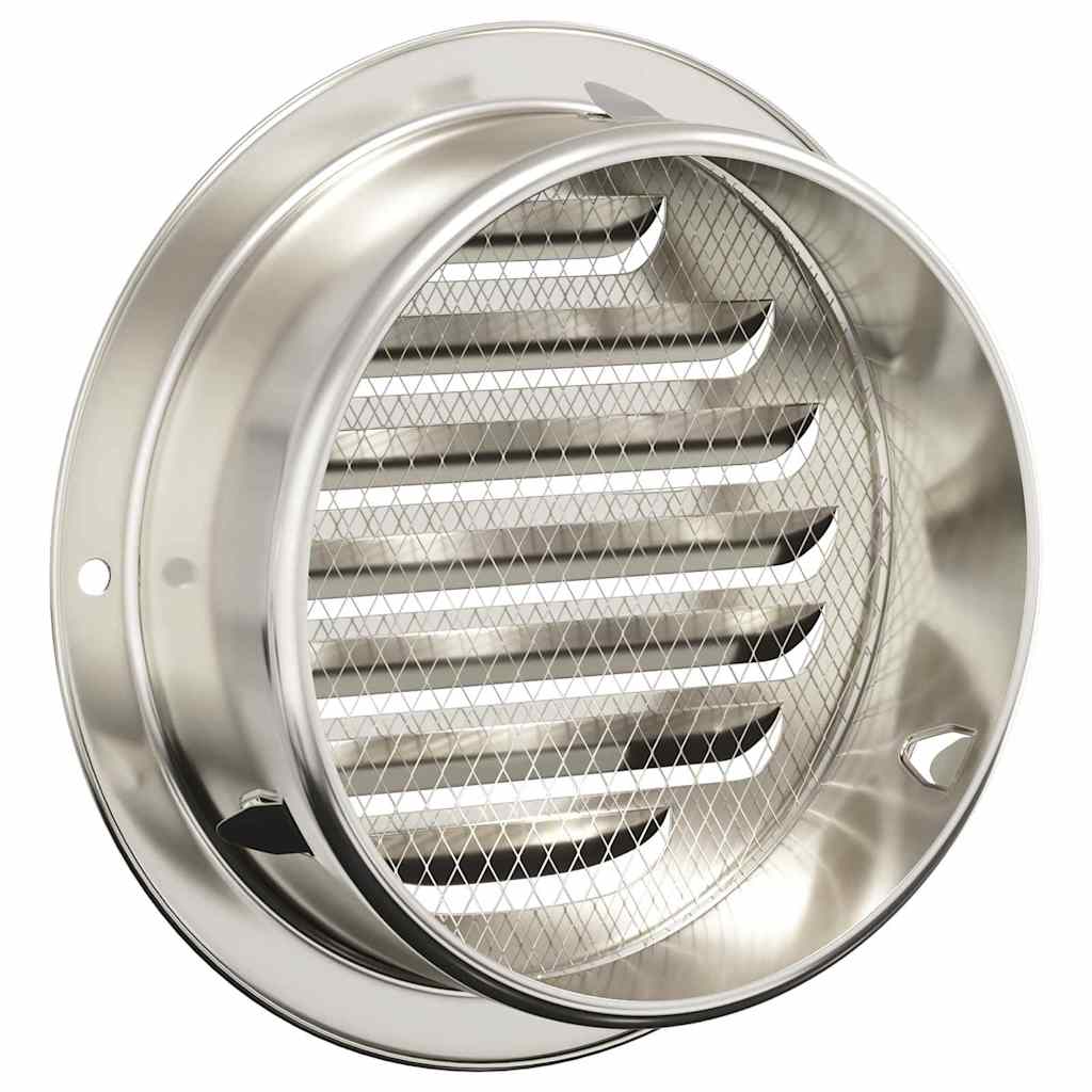 Levegő szellőzőfedél 4 pcs ezüst 125 mm rozsdamentes acél