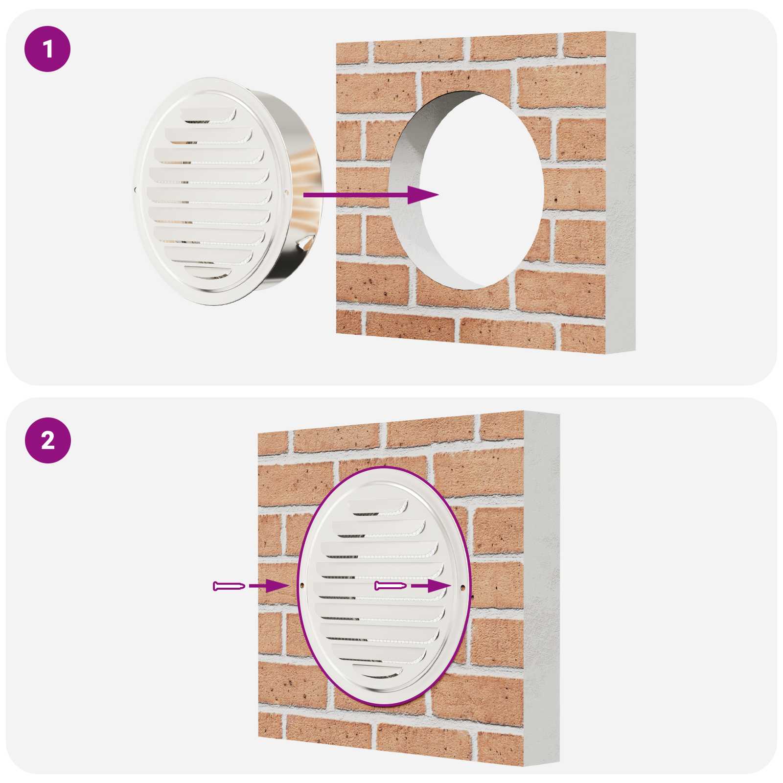 Levegő szellőzőfedél 4 pcs ezüst 150 mm rozsdamentes acél