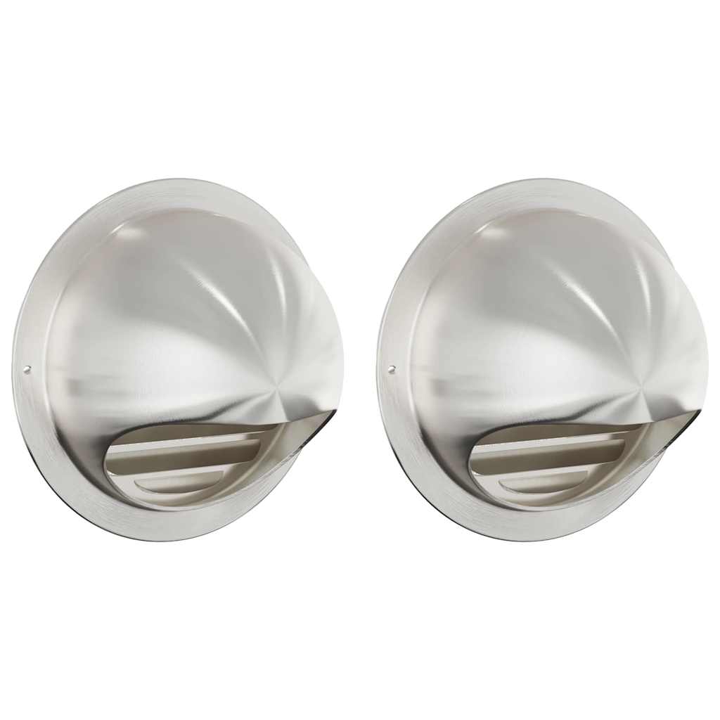 Levegő szellőzőfedél 2 pcs ezüst 150 mm rozsdamentes acél