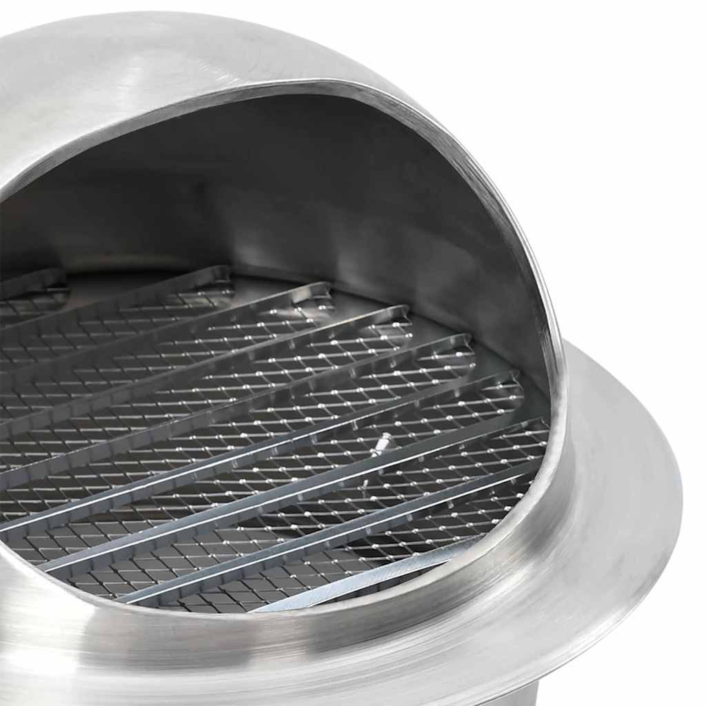 Levegő szellőzőfedél 2 pcs ezüst 200 mm rozsdamentes acél