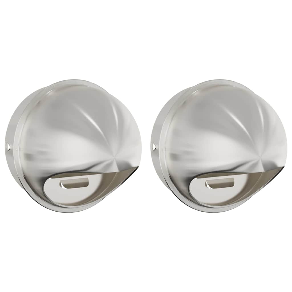 Levegő szellőzőfedél 2 pcs ezüst 200 mm rozsdamentes acél