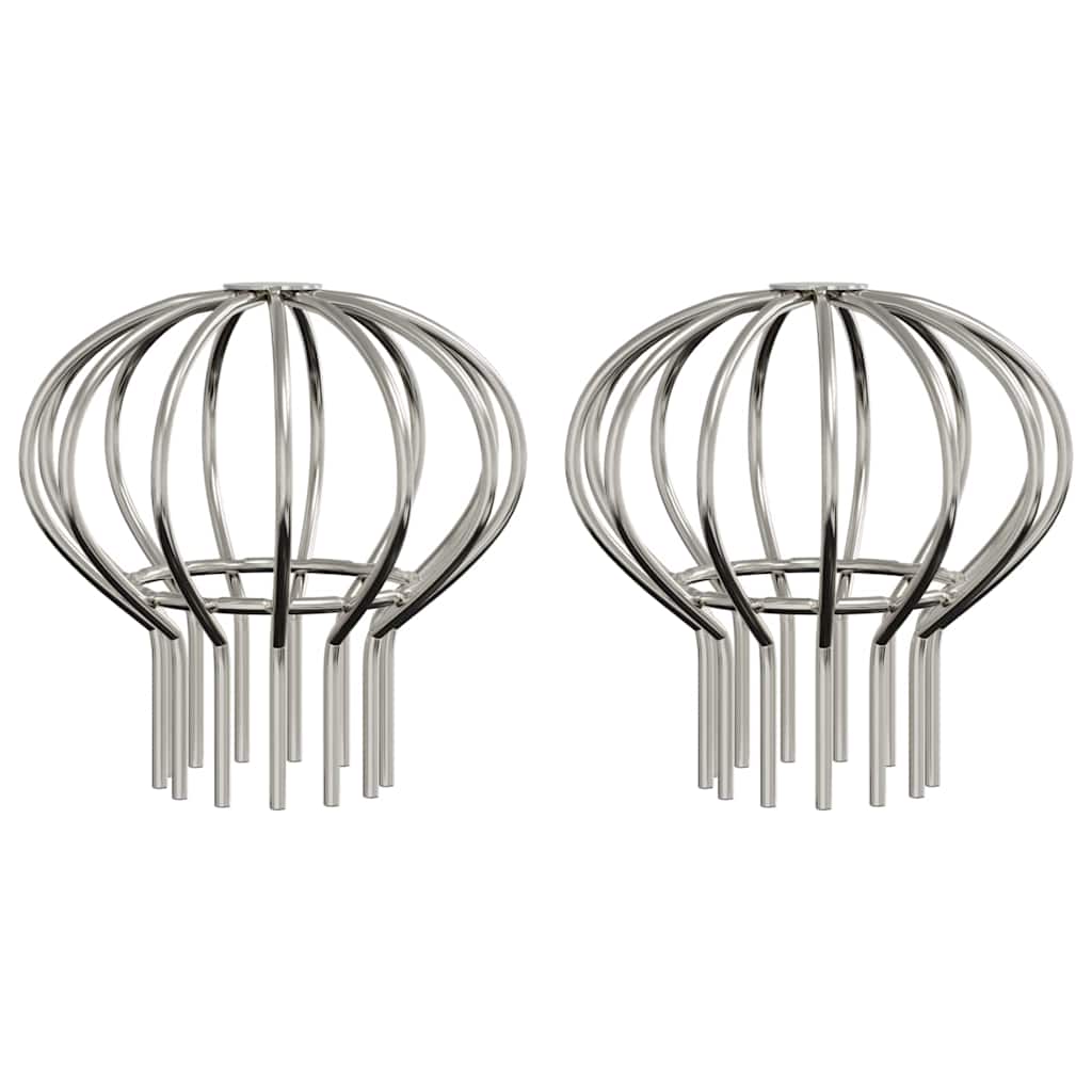 Cseppentő levélvédő 2 pcs ezüst 75 mm rozsdamentes acél