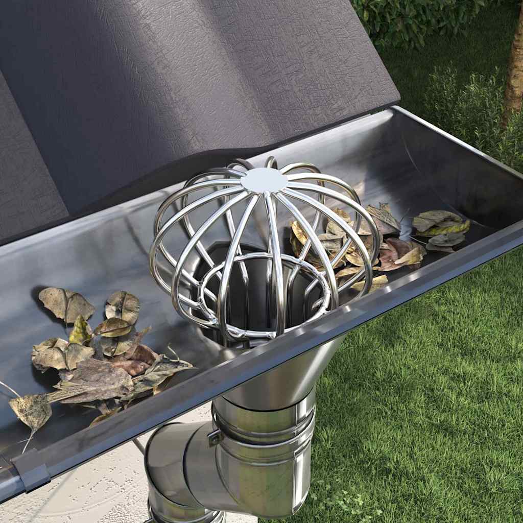 Cseppentő levélvédő 8 pcs ezüst 75 mm rozsdamentes acél