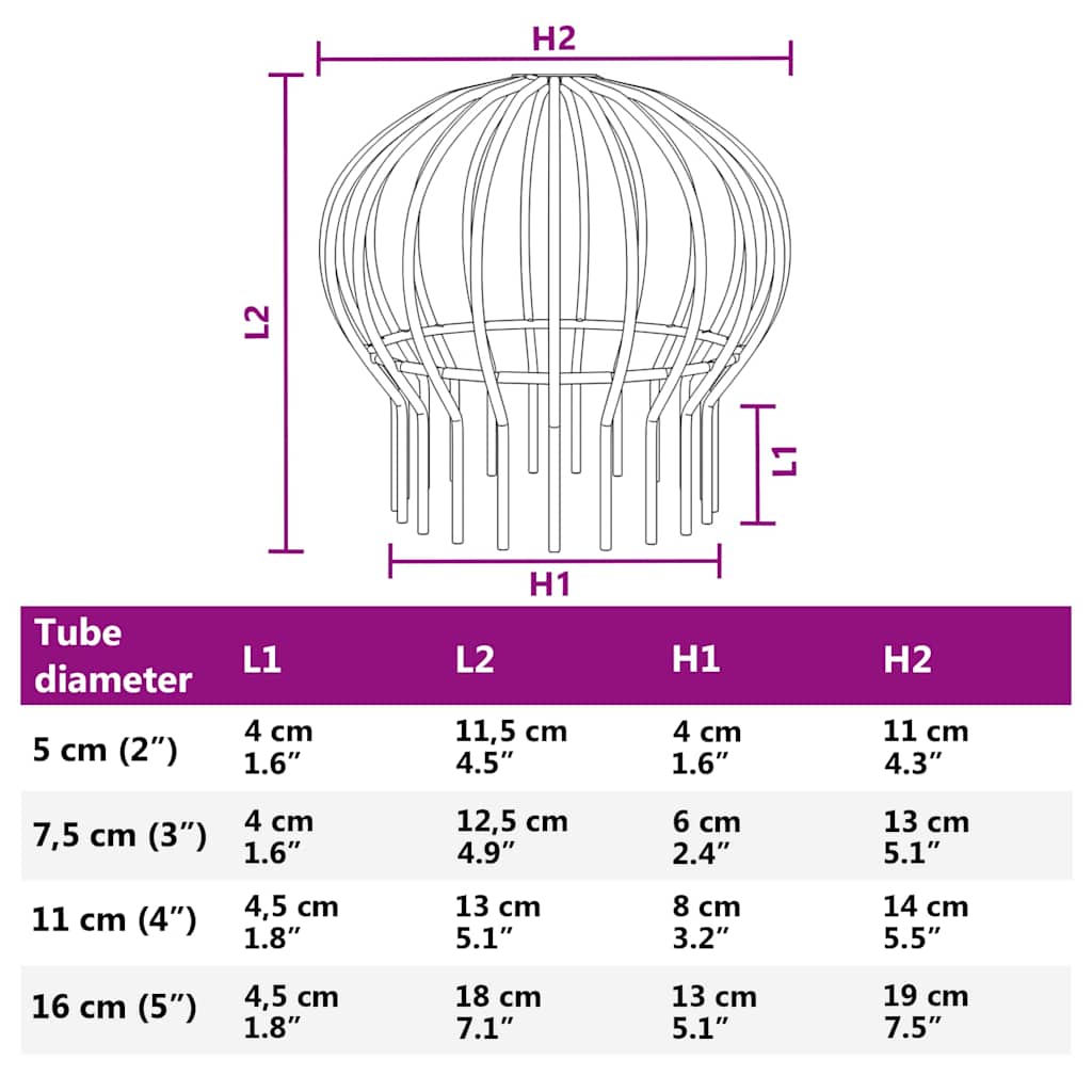 Cseppentő levélvédő 8 pcs ezüst 75 mm rozsdamentes acél