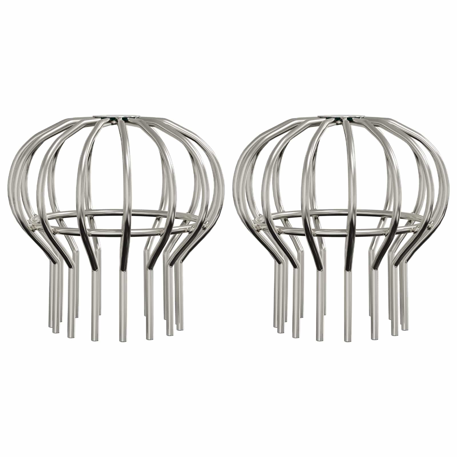 Cseppentő levélvédő 2 pcs ezüst 110 mm rozsdamentes acél