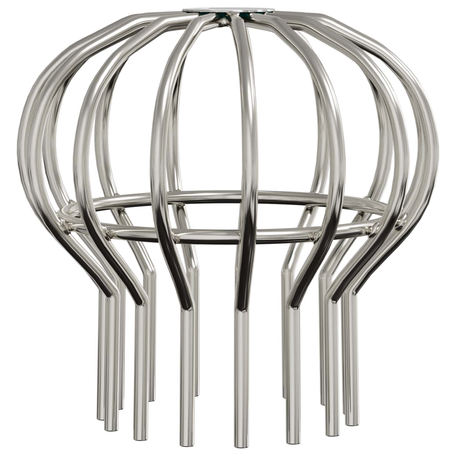 Cseppentő levélvédő 8 pcs ezüst 110 mm rozsdamentes acél