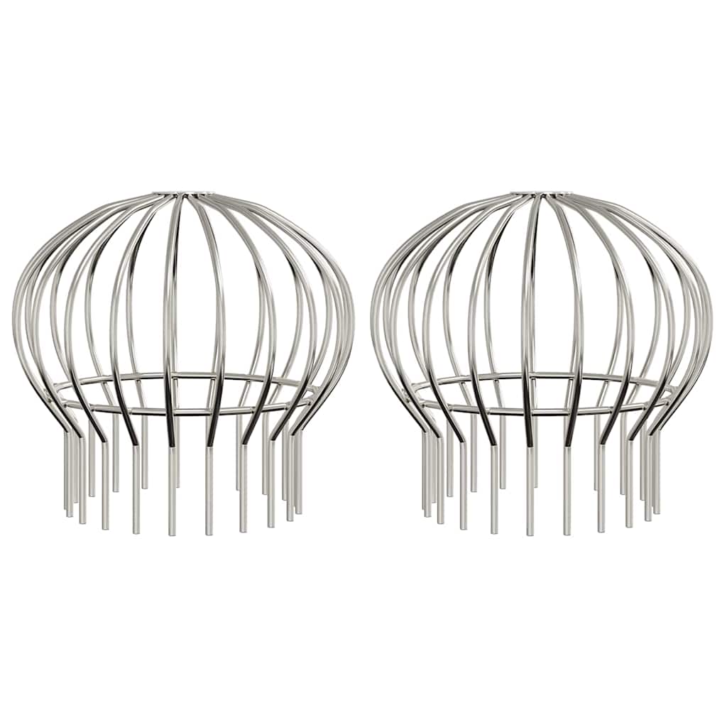 Cseppentő levélvédő 2 pcs ezüst 160 mm rozsdamentes acél